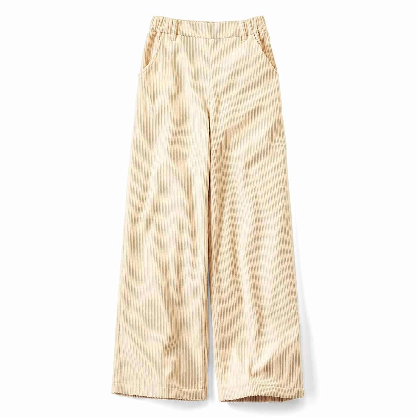 Live in  comfort|裏ボアワイドコーデュロイパンツ〈ＩＶ〉リブイン