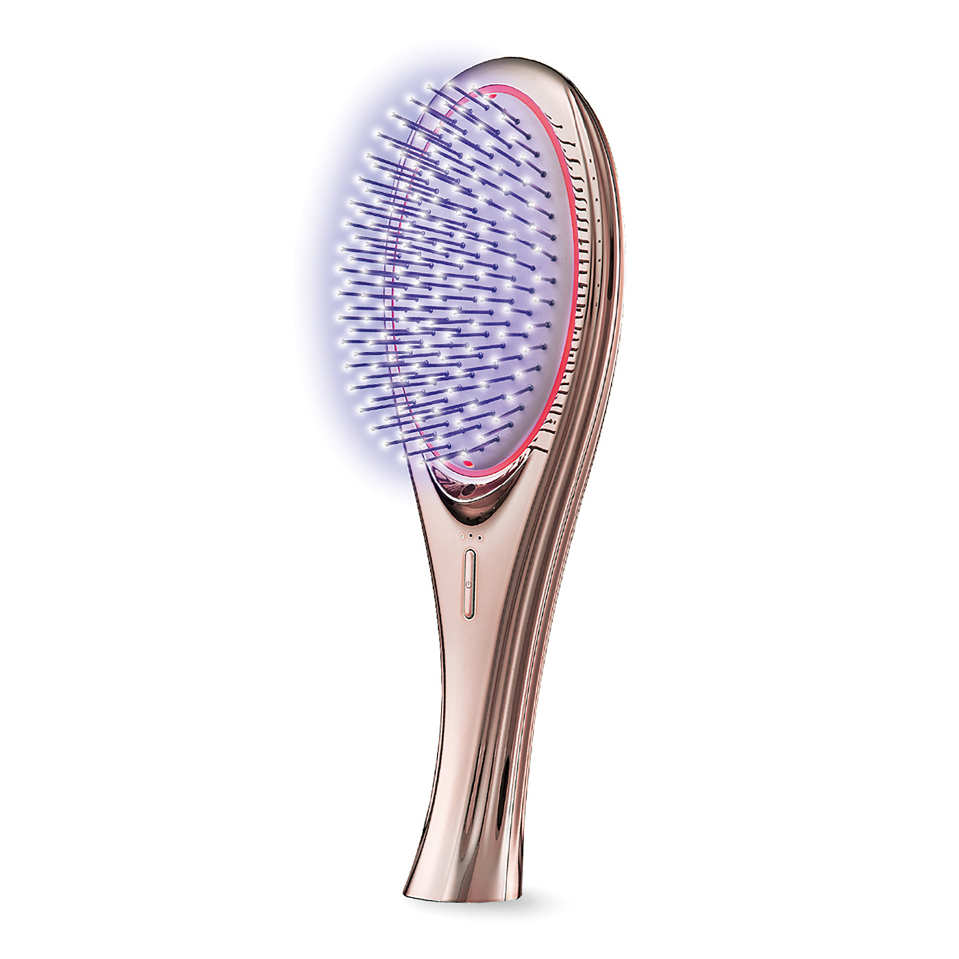 flufeel|美髪ケア頭筋アプローチEMS機能付きクッションブラシ〈ピンクゴールド〉