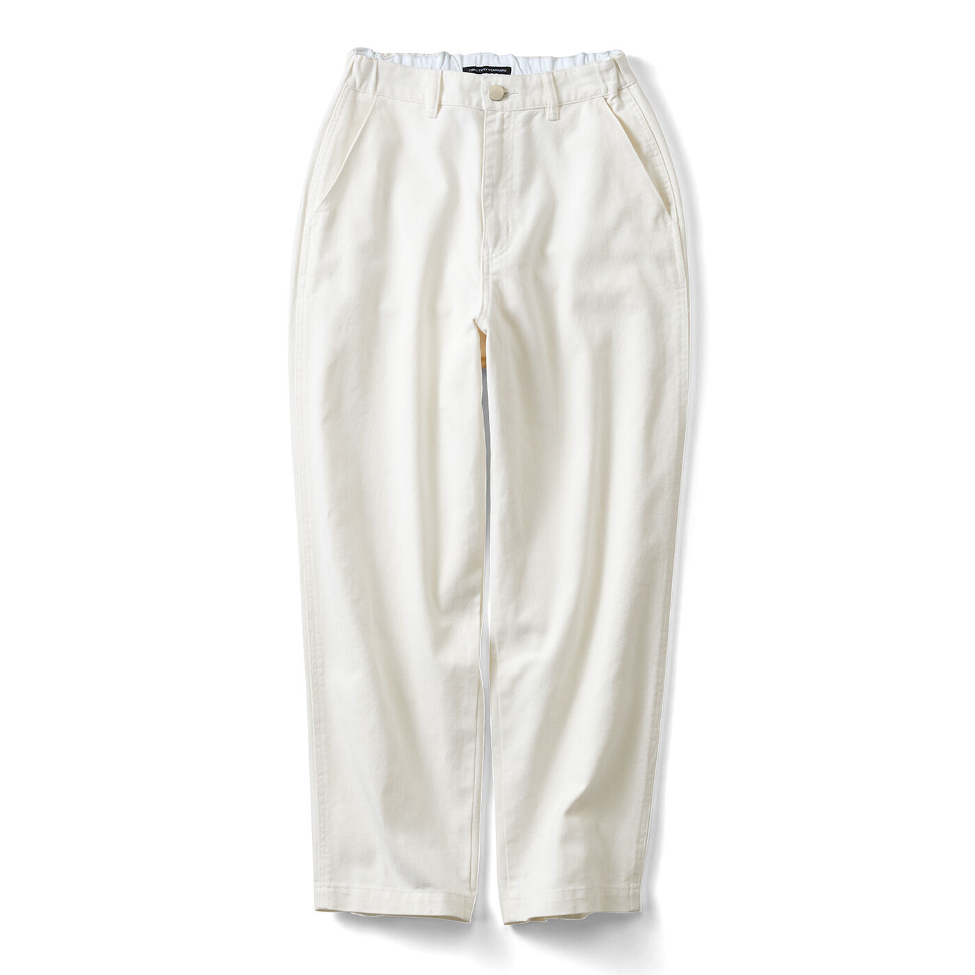 THREE FIFTY STANDARD ホワイトデニムのワイドテーパードパンツ【送料無料】