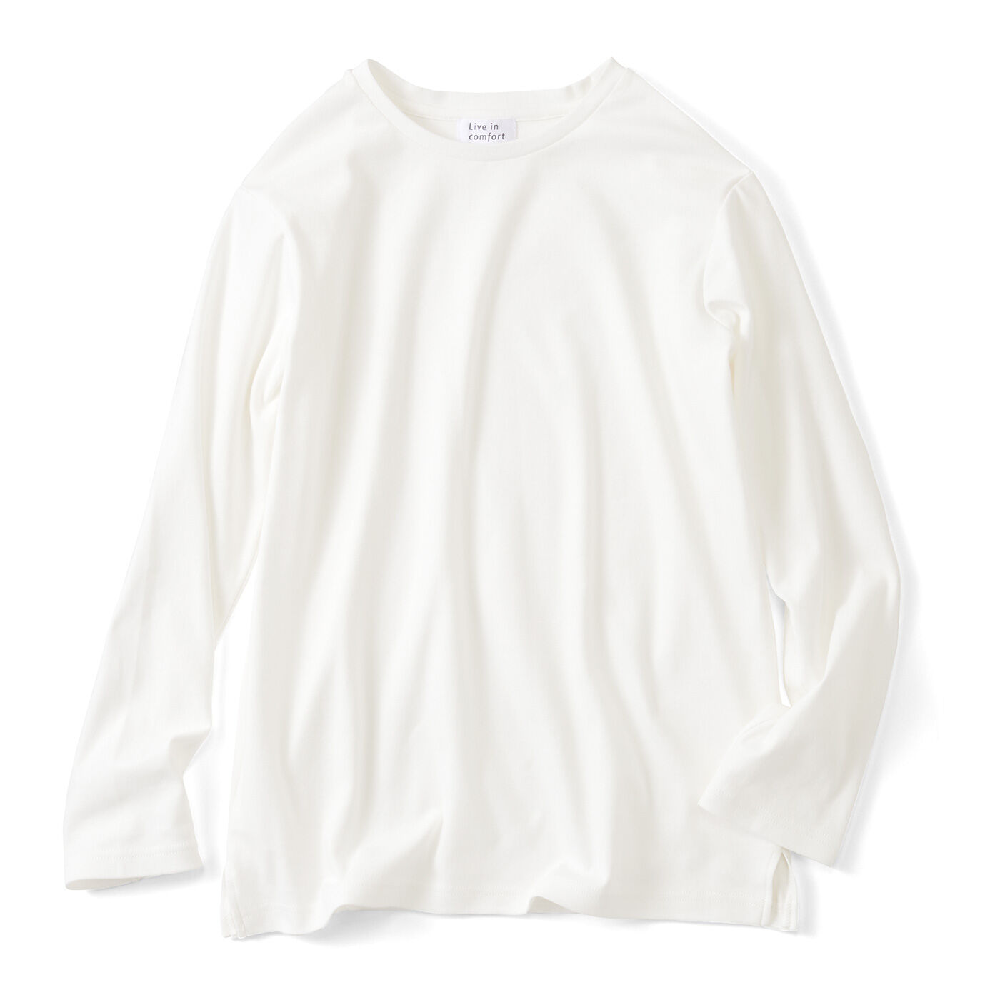 リブ イン コンフォート 吸湿発熱コットン素材のこだわりほか綿白Tシャツ【送料無料】