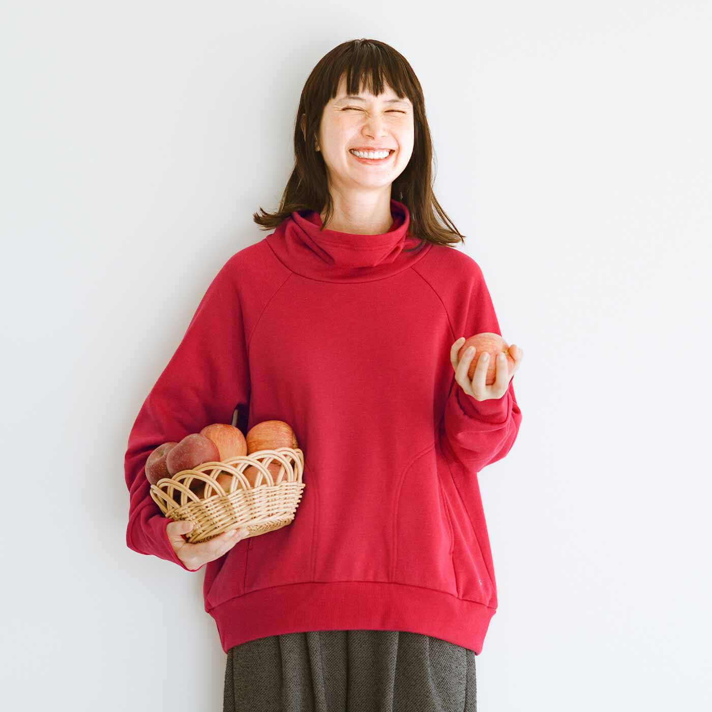 フラウグラット 首もとあったかしあわせ かるホカ裏起毛ハイネックトップスの会【送料無料】