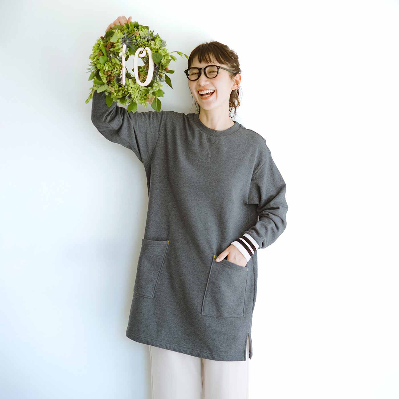 フラウグラット 大人気 腰まですっぽりあったか 綿100%裏起毛チュニックの会【送料無料】