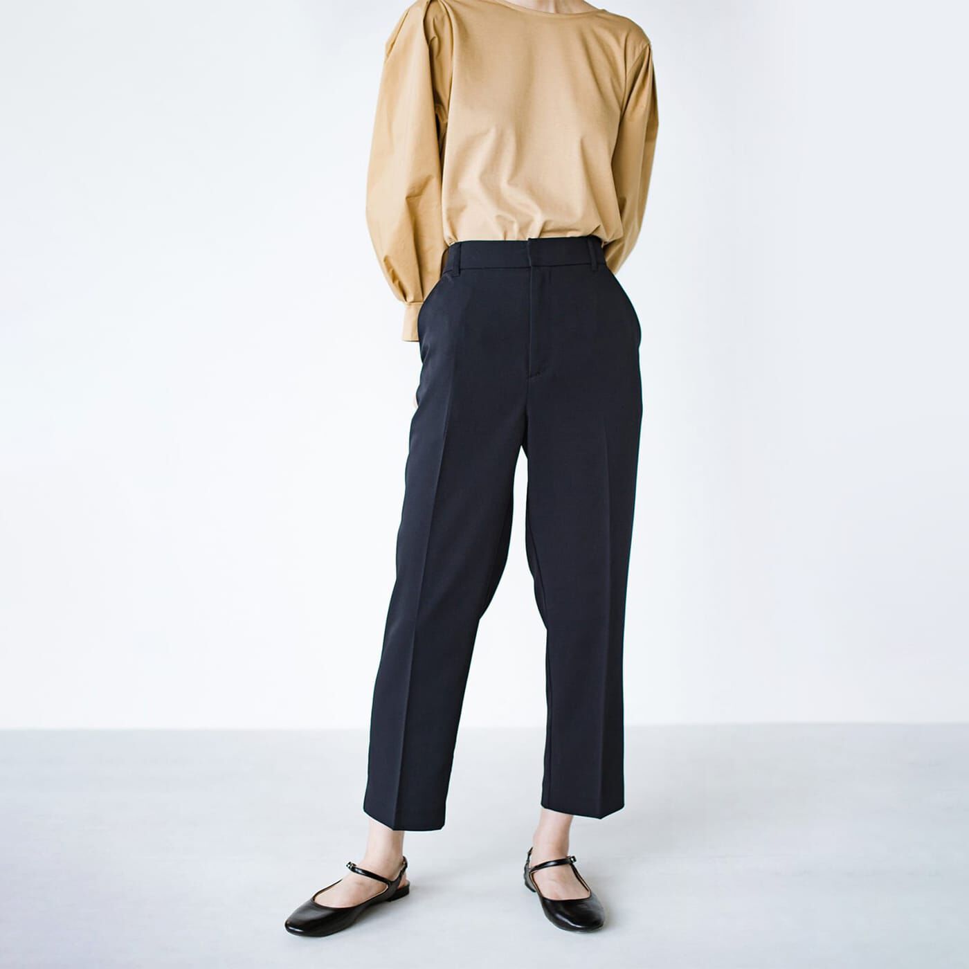 ANNA LUNA 強撚ストレッチテーパードパンツ【送料無料】