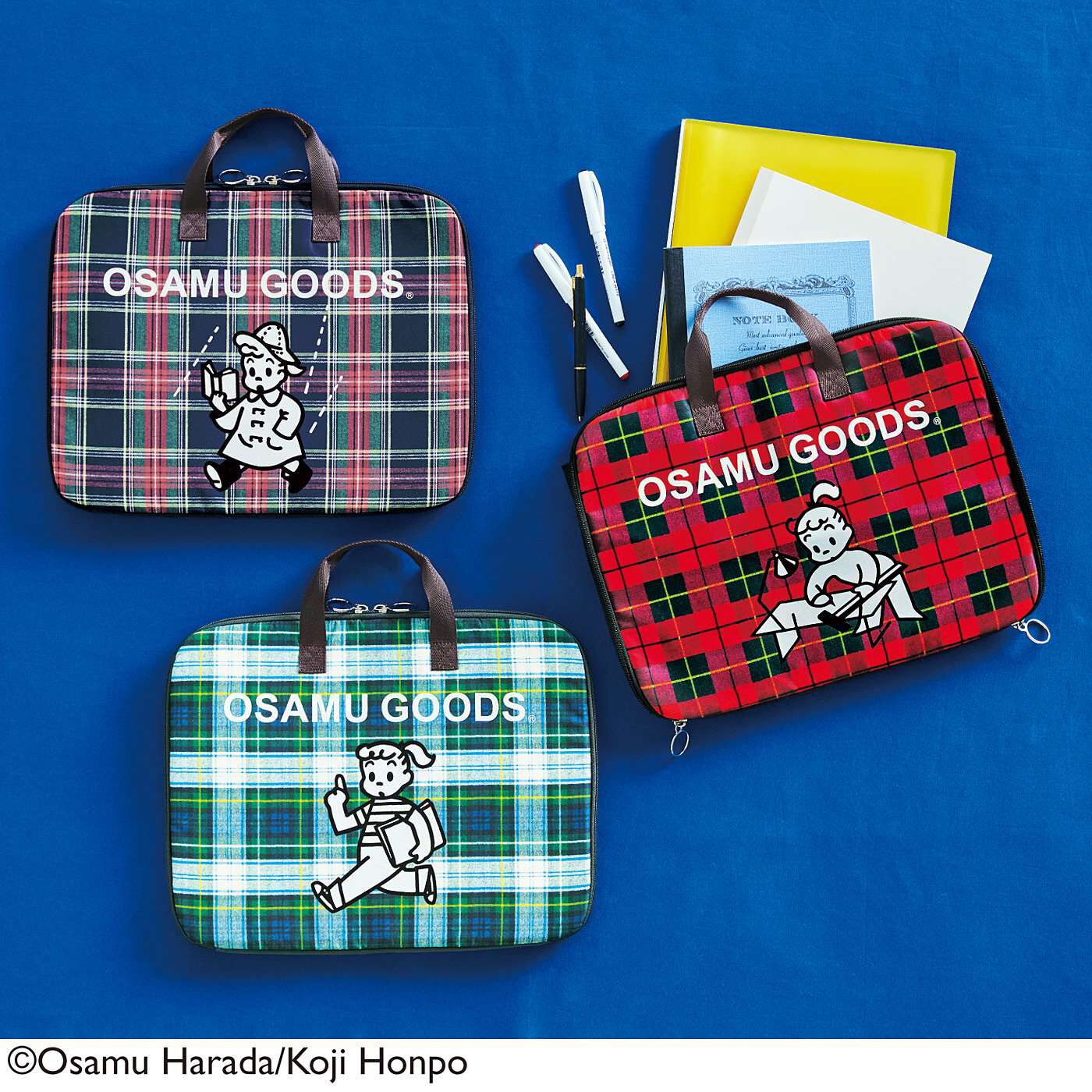 USEDo×OSAMU GOODS トラッドなタータンチェック じゃばら書類収納ポーチの会【送料無料】