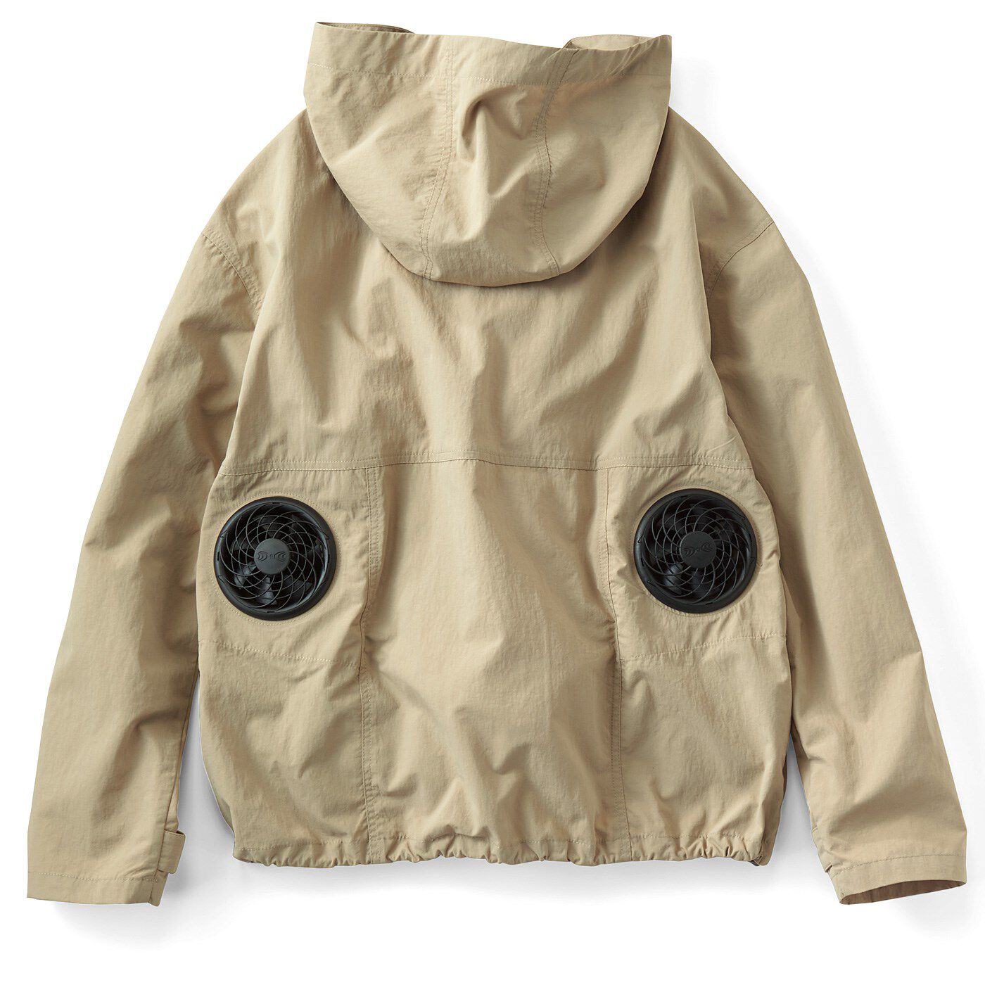 リブ イン コンフォート×「空調服(R)」 着ている方が涼しい! 上品カジュアルなファン付きマウンテンパーカー〈ベージュ〉【送料無料】