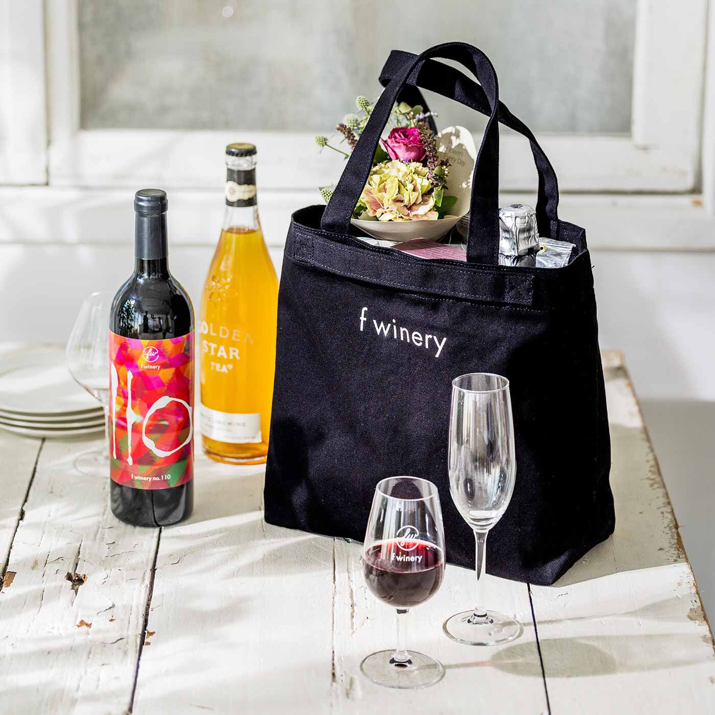 f winery トートバッグ〈ブラック〉【送料無料】