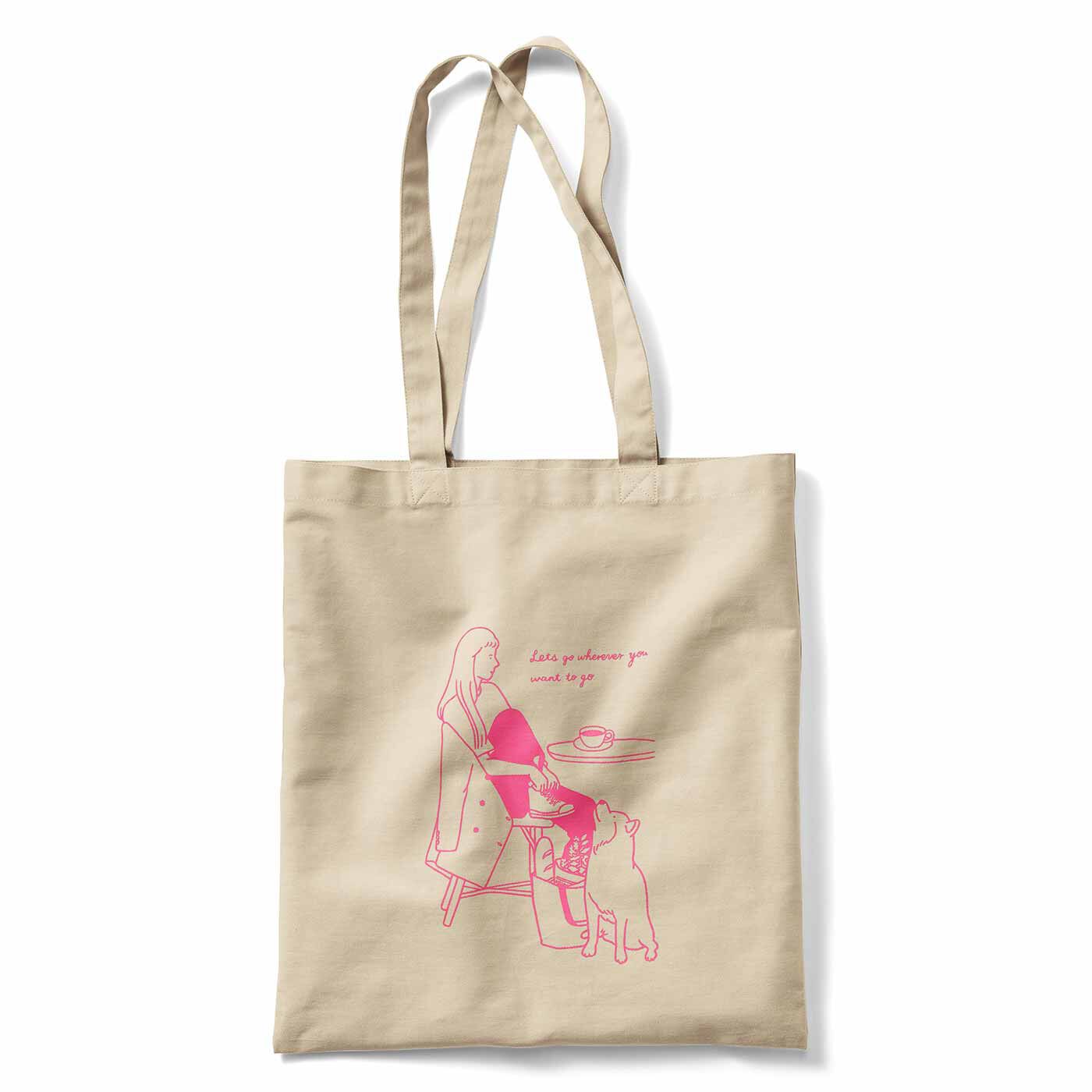THREE FIFTY STANDARD×SHOKO TAKAHASHIコラボ Girl&Dog バッグ〈ベージュ〉【送料: 450円+税】