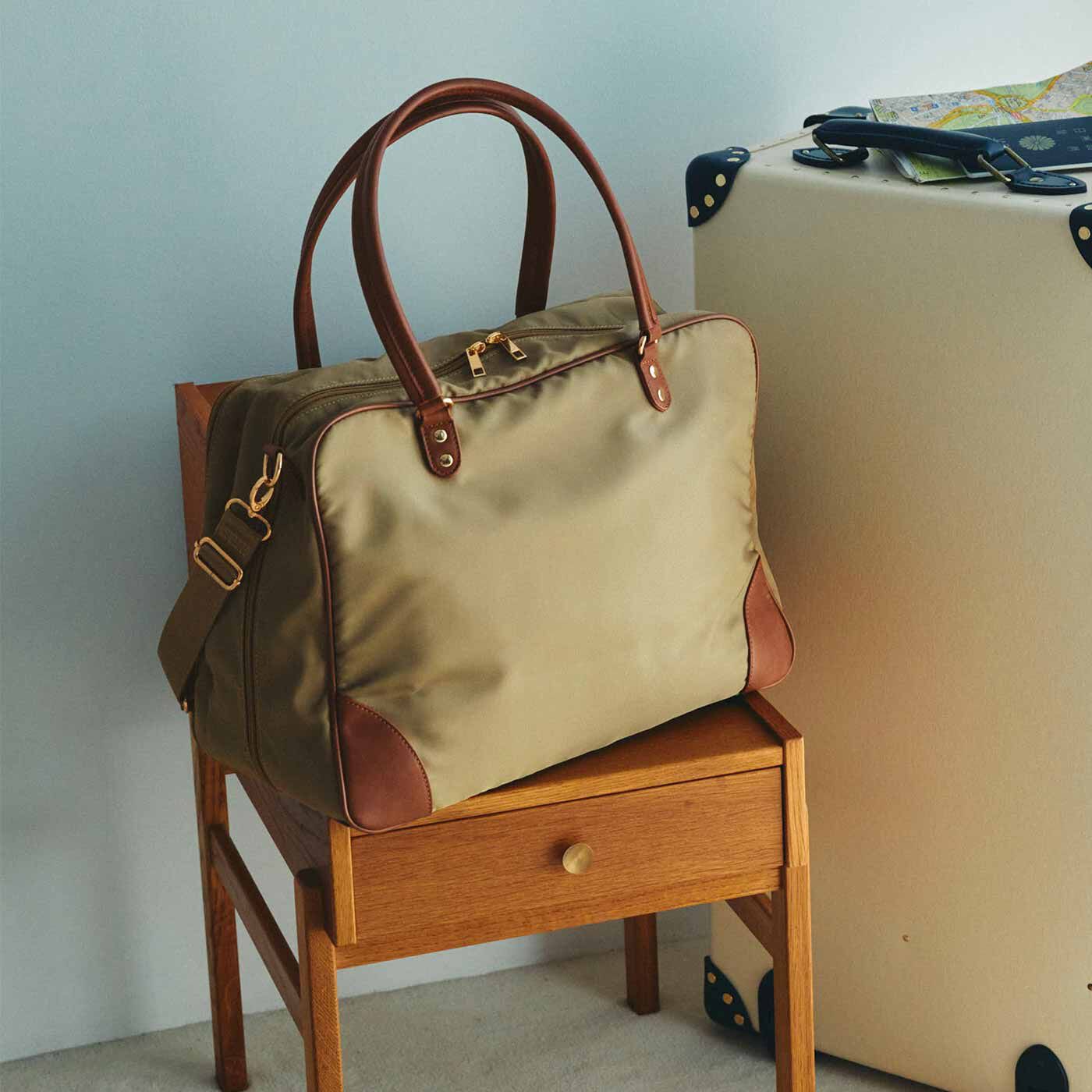 ラミプリュス きれいめ上品 ガバッと開いて一目瞭然! 180度オープン部屋が便利なトラベルボストンバッグ【送料無料】