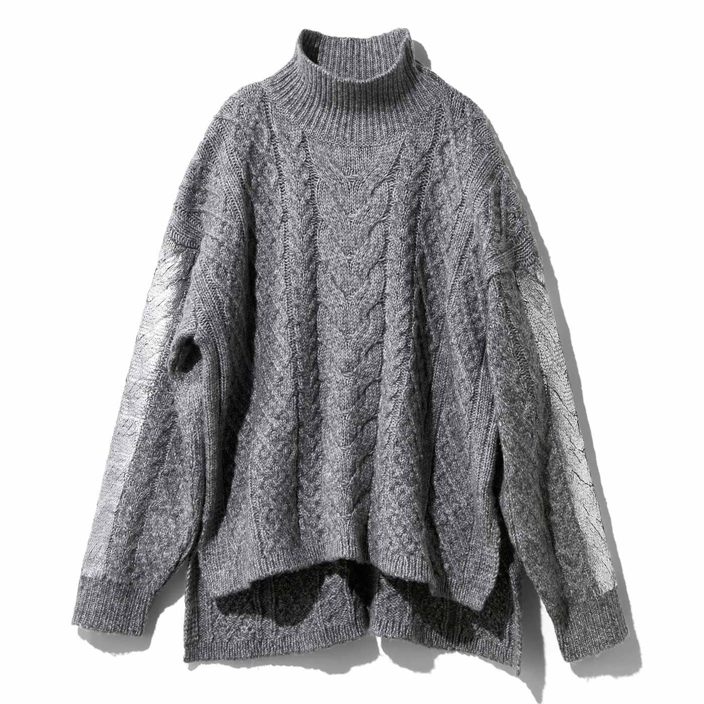 MEDE19F フォイルプリント タートルアランニット【送料無料】
