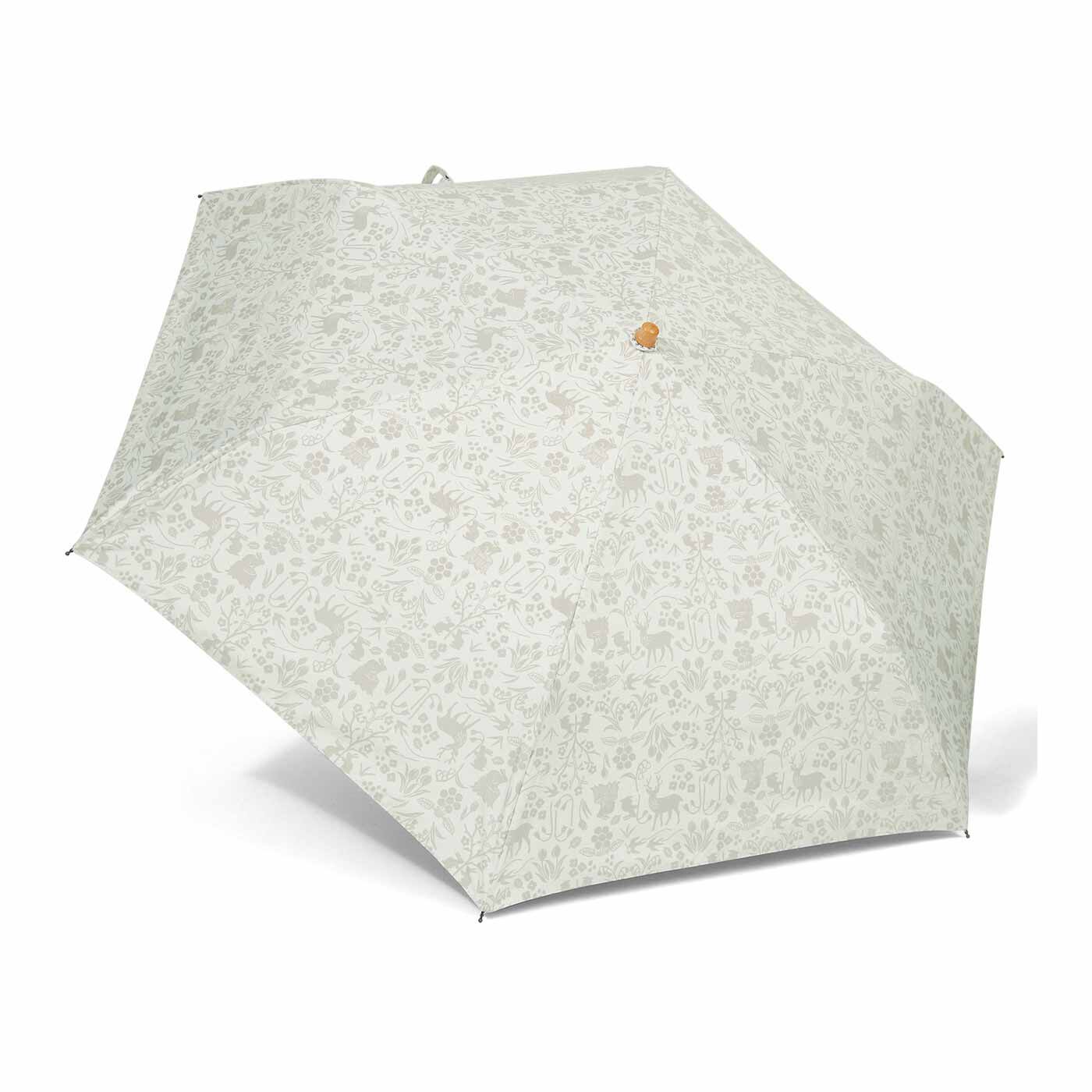 森と動物たちの世界がかわいい 毎日活躍折りたたみ日傘(晴雨兼用)【送料: 450円+税】