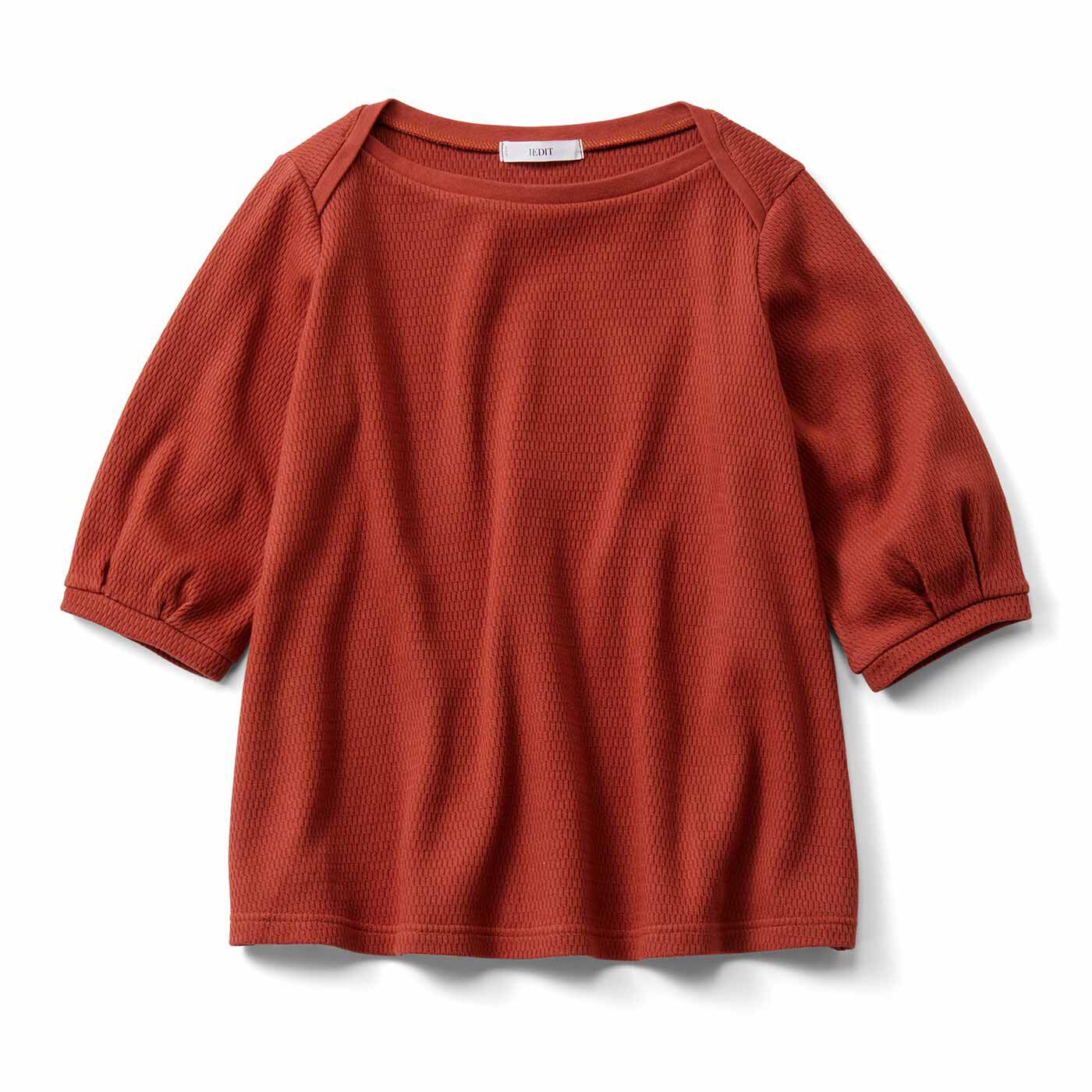 Live love cotton(R)プロジェクト IEDIT[イディット] デザインネックでデコルテが華やぐ ハニカムカットソートップス【送料無料】