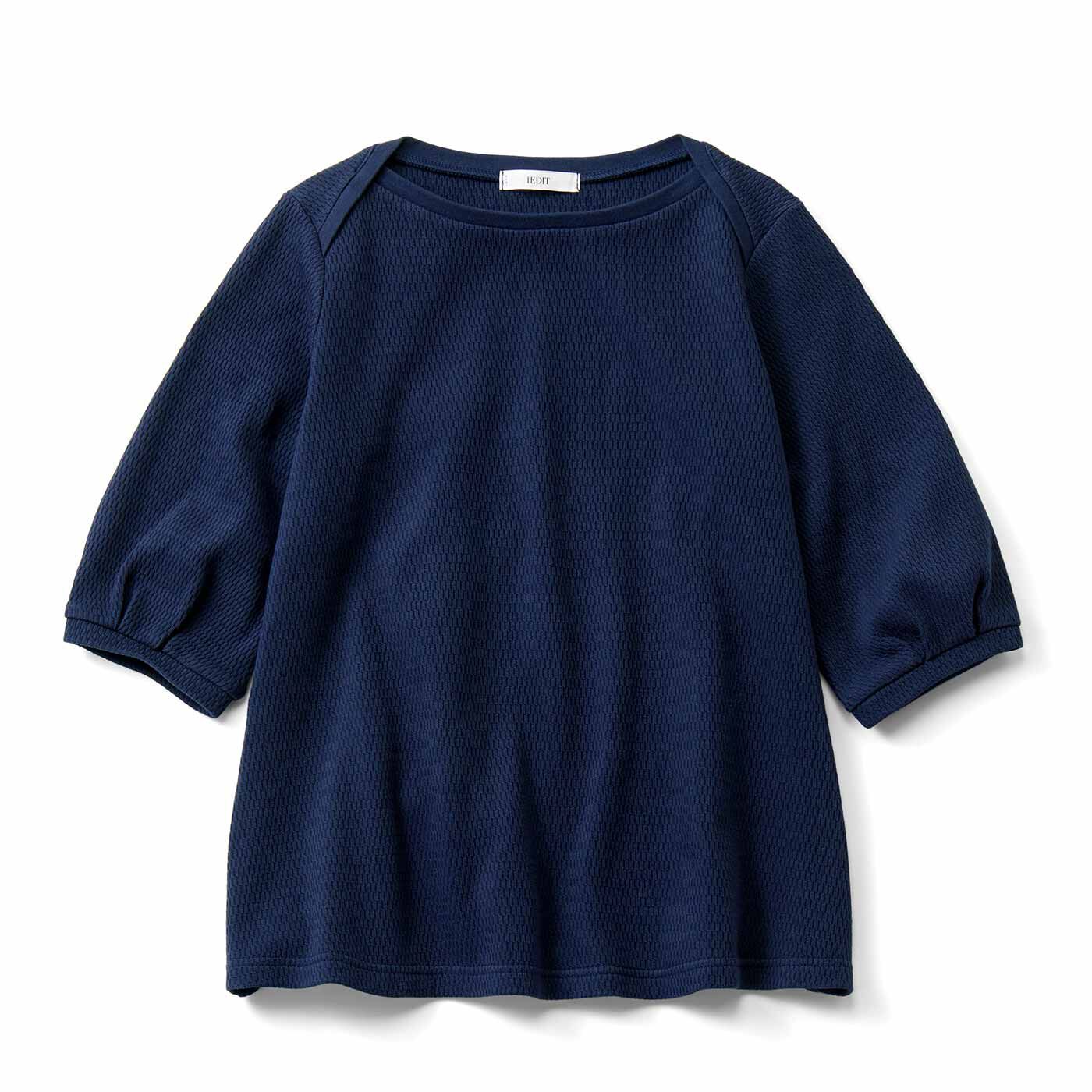 Live love cotton(R)プロジェクト IEDIT[イディット] デザインネックでデコルテが華やぐ ハニカムカットソートップス【送料無料】