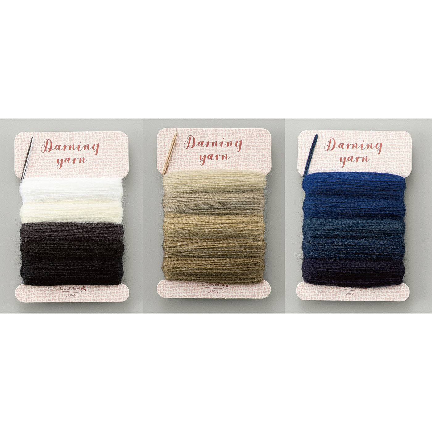 Clover(クロバー) ダーニング糸ナチュラルカラー3巻15色セット【送料: 450円+税】