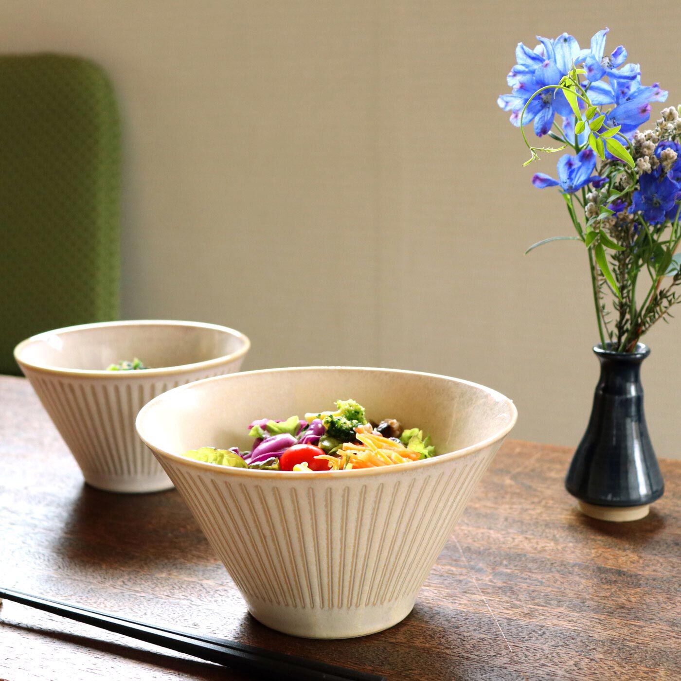 ハンプやデニムみたいな 居酒屋さん風サラダ鉢2個セット【送料: 450円+税】