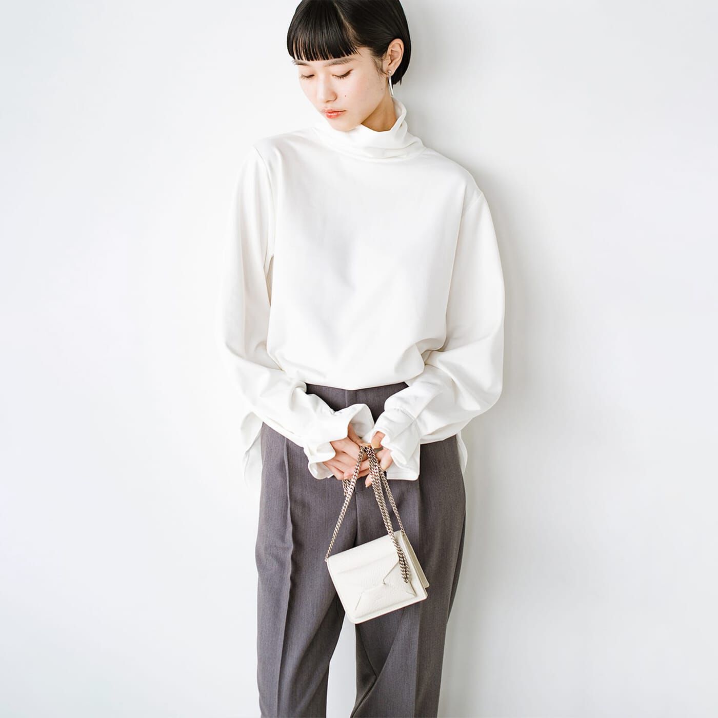 ANNA LUNA 起毛ストレッチレイヤードチュニック【送料無料】