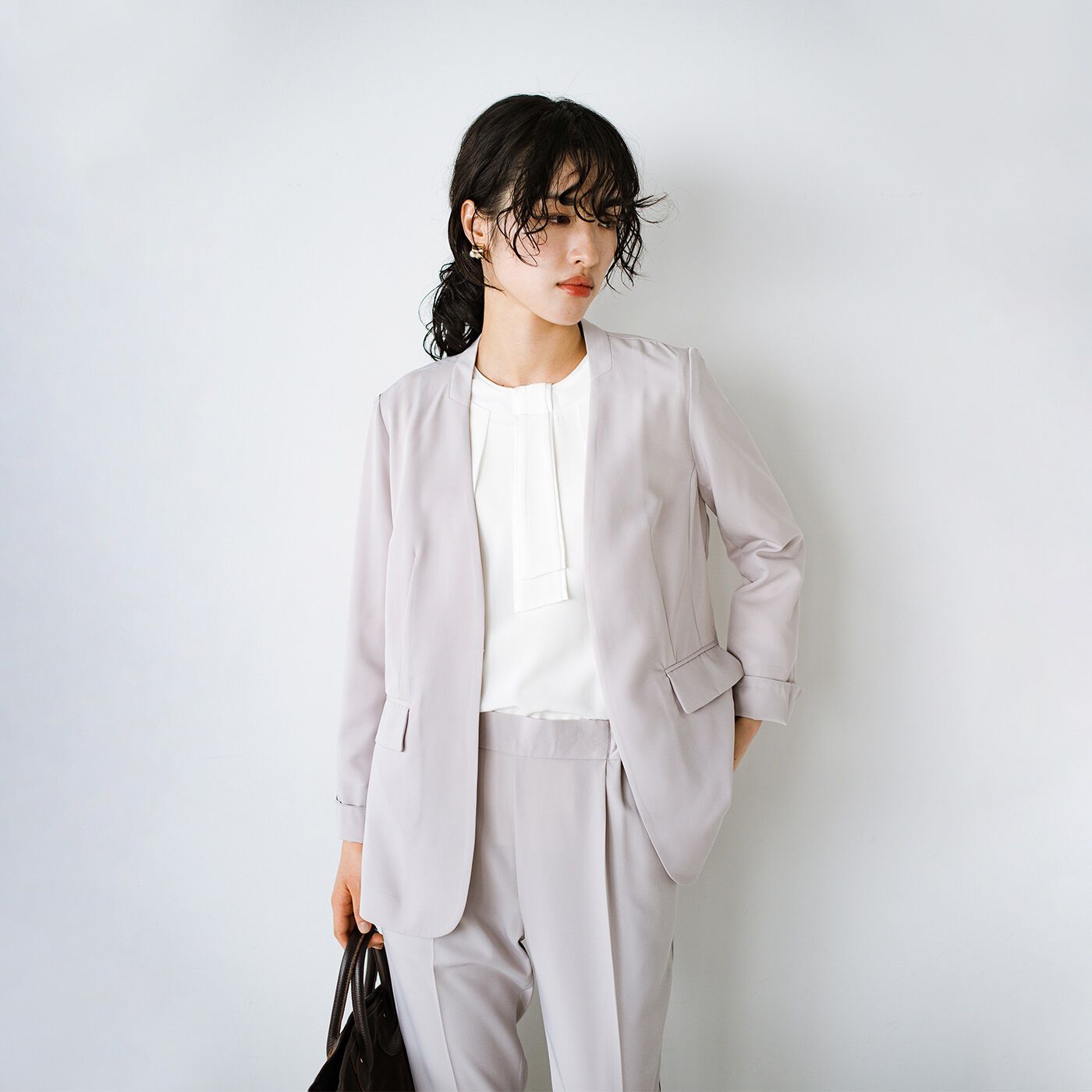 ANNA LUNA EPU強撚ツイルカラーレスジャケット【送料無料】
