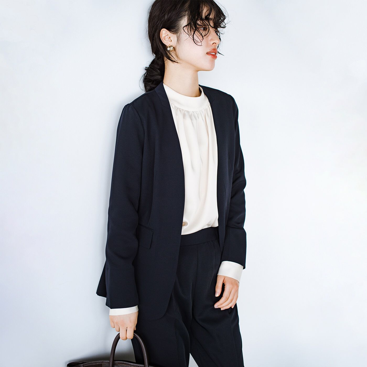 ANNA LUNA EPU強撚ツイルカラーレスジャケット【送料無料】