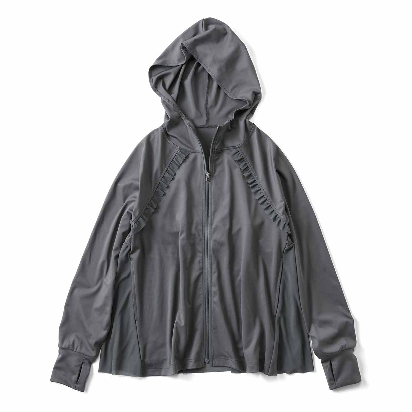 IEDIT[イディット] フェミニンデザインの華やかUVカットパーカー【送料無料】