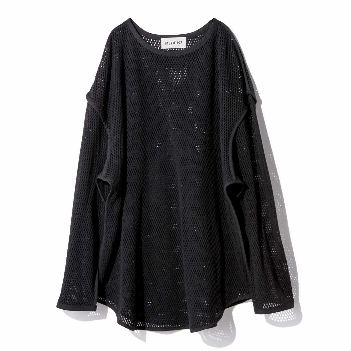 MEDE19F コットンのリラックスメッシュトップス【送料無料】