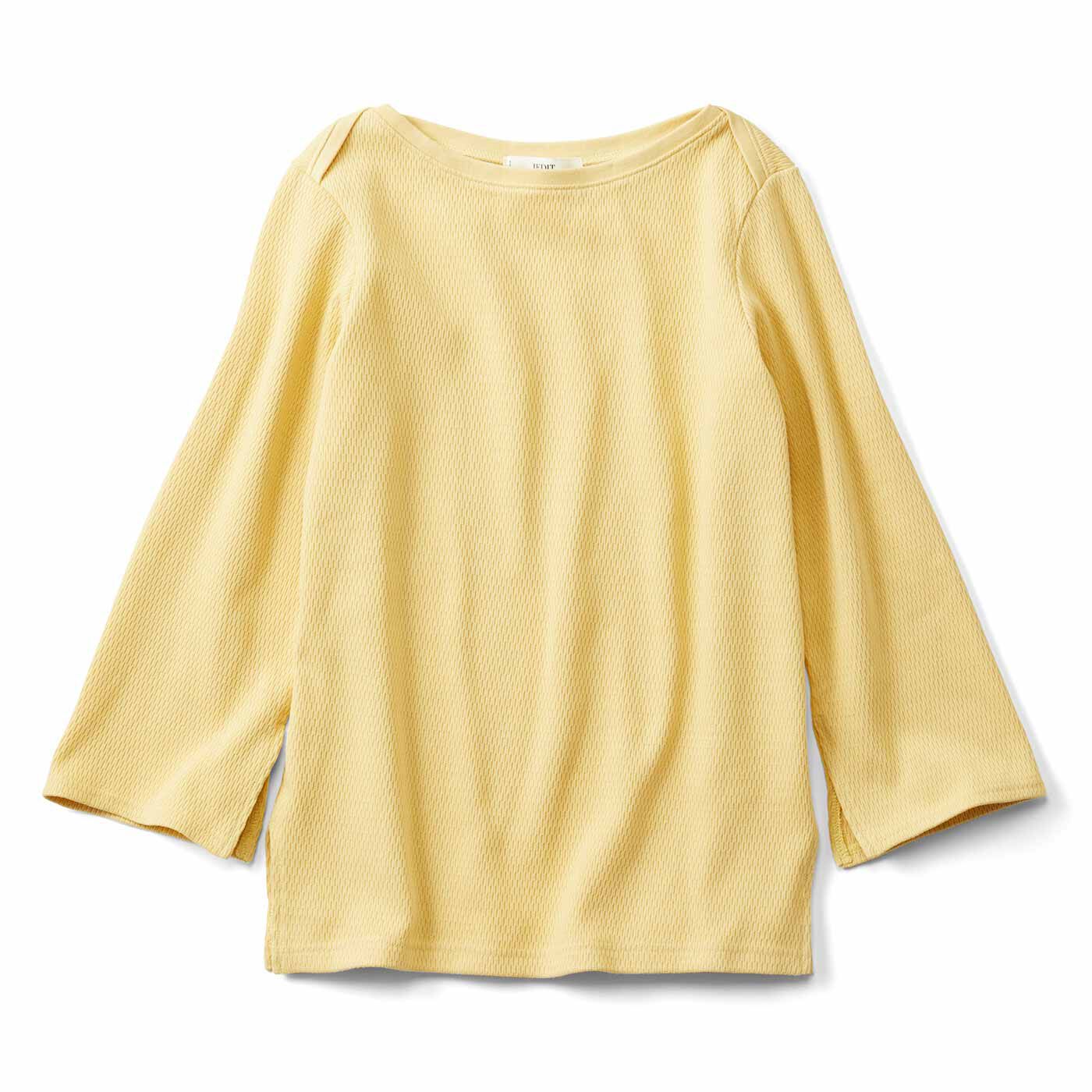 Live love cotton(R)プロジェクト IEDIT[イディット] デザインネックでデコルテ華やぐ フレアースリーブカットソー【送料無料】