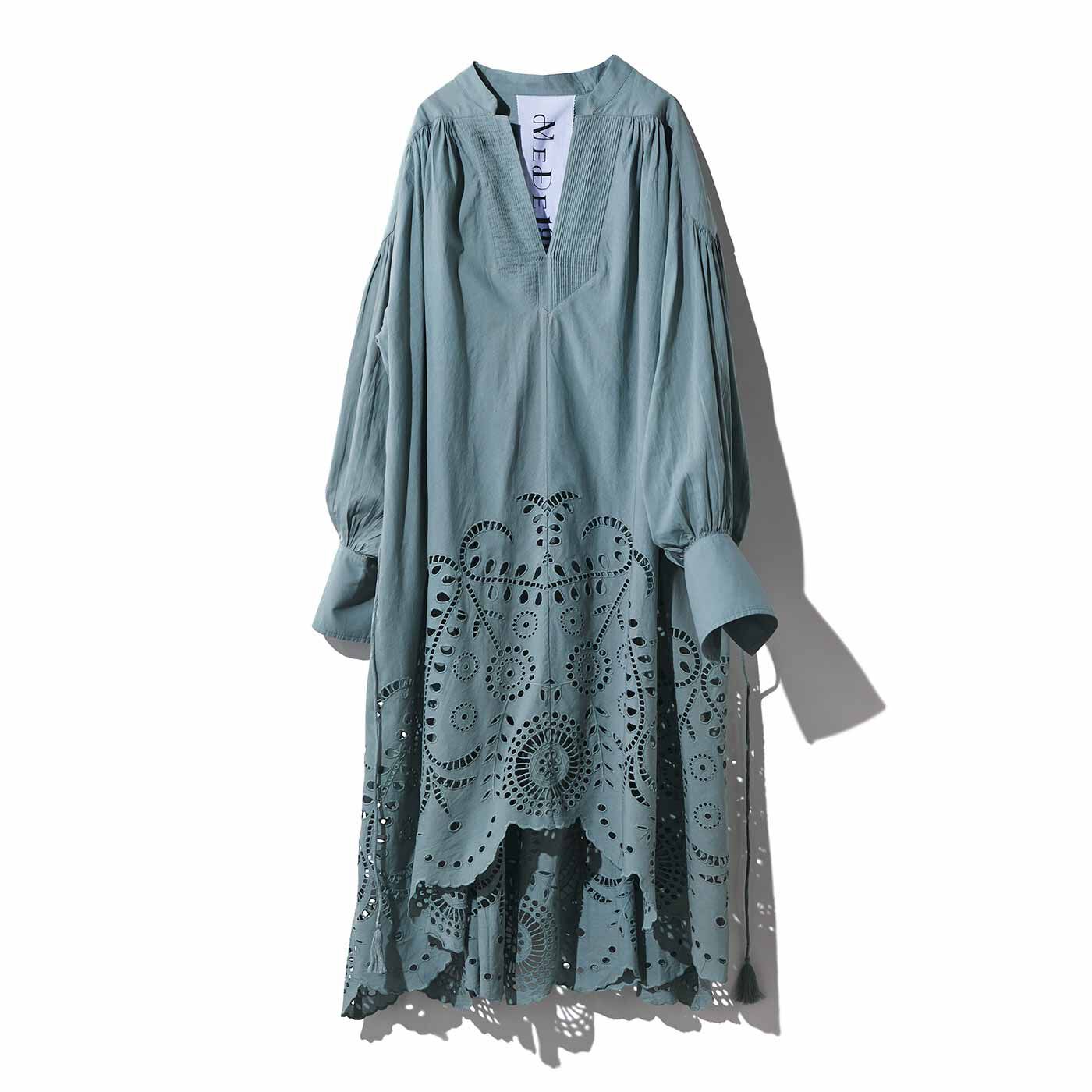 MEDE19F 〈MADE IN INDIA COLLECTION〉エンブロイダリーコットンワンピース【送料無料】