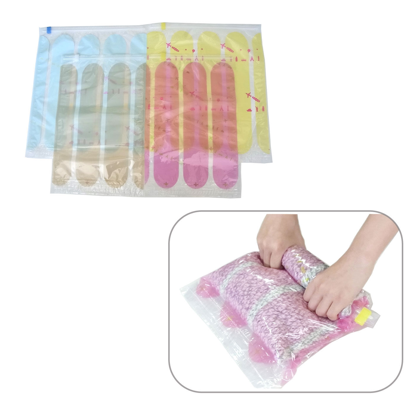 VACPAC 4TRAVEL圧縮袋〈Mサイズ2枚+Lサイズ2枚〉【送料: 450円+税】