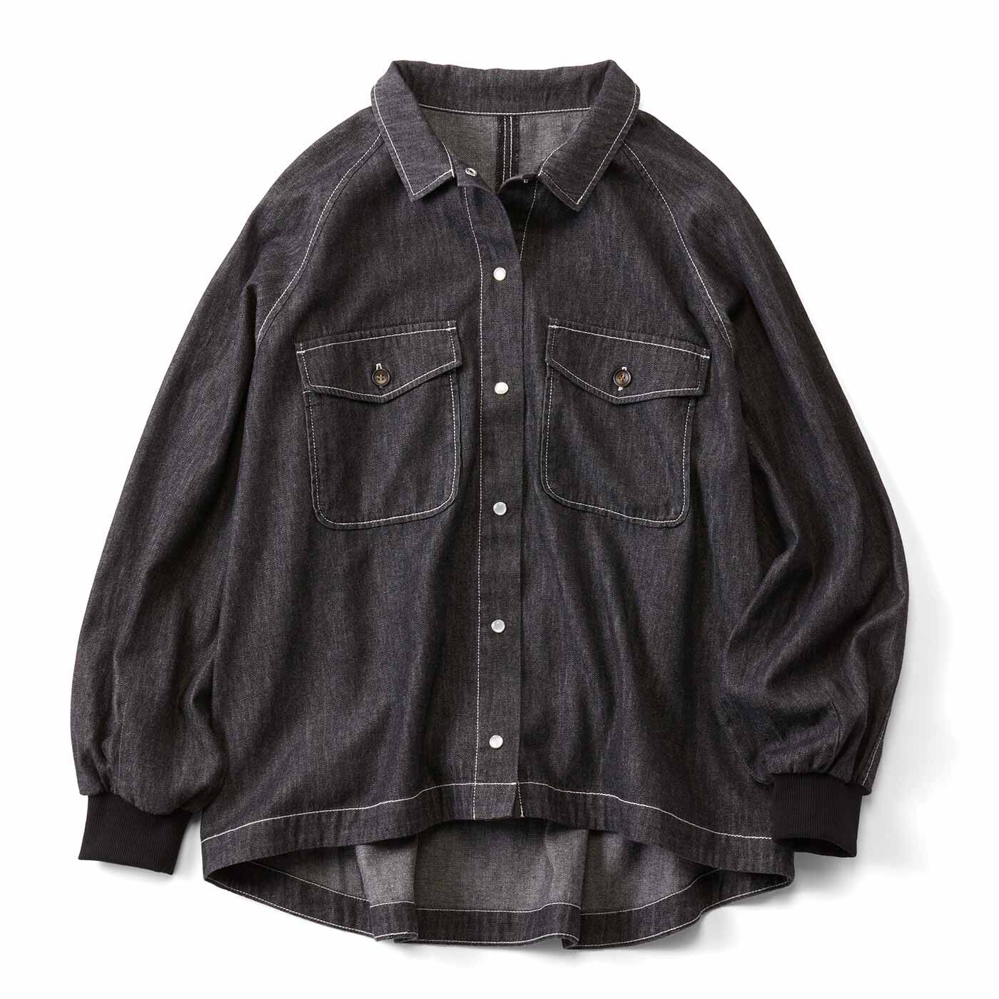 リブ イン コンフォート ばさっとはおれる 軽やかコットンシャツジャケット【送料無料】