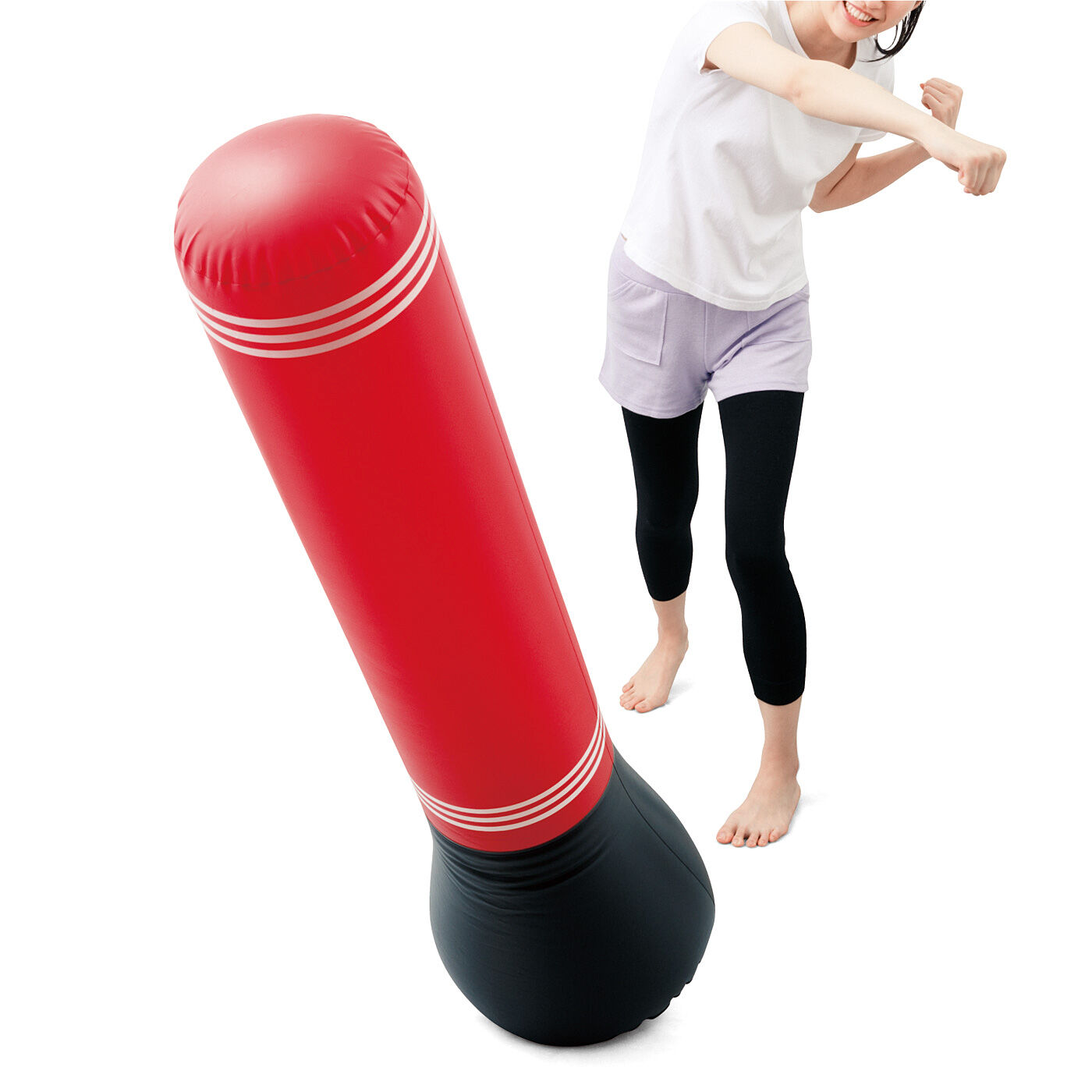 ストレス解消! 何度も起き上がる空気式パンチバッグ【送料: 450円+税】