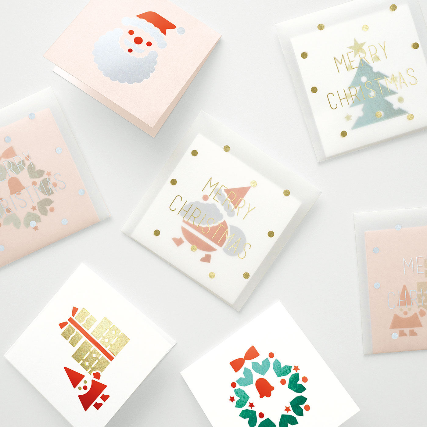 プレゼントにそえる キノスミニクリスマスカード5枚セット【送料: 450円+税】