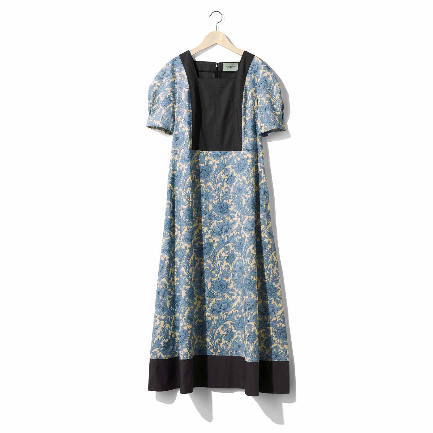 MEDE19F 〈MORRIS Gallery〉リネン混プリントロングワンピース【送料無料】