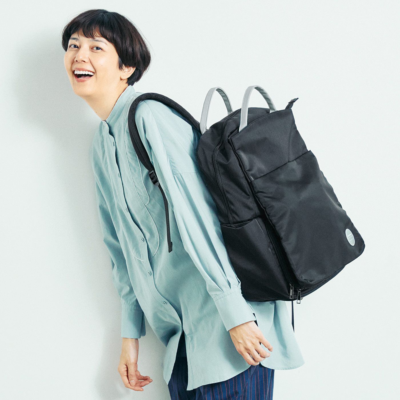 ヒュバマトカ!&島塚絵里さん×ラミプリュス 旅のプロのアイデアが詰まったコラボトラベルリュックセット〈ブラック〉【送料無料】