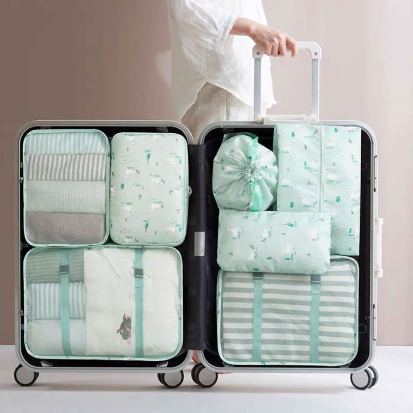 旅行や出張の荷物整理に便利!トラベルポーチ7点セット【送料無料】