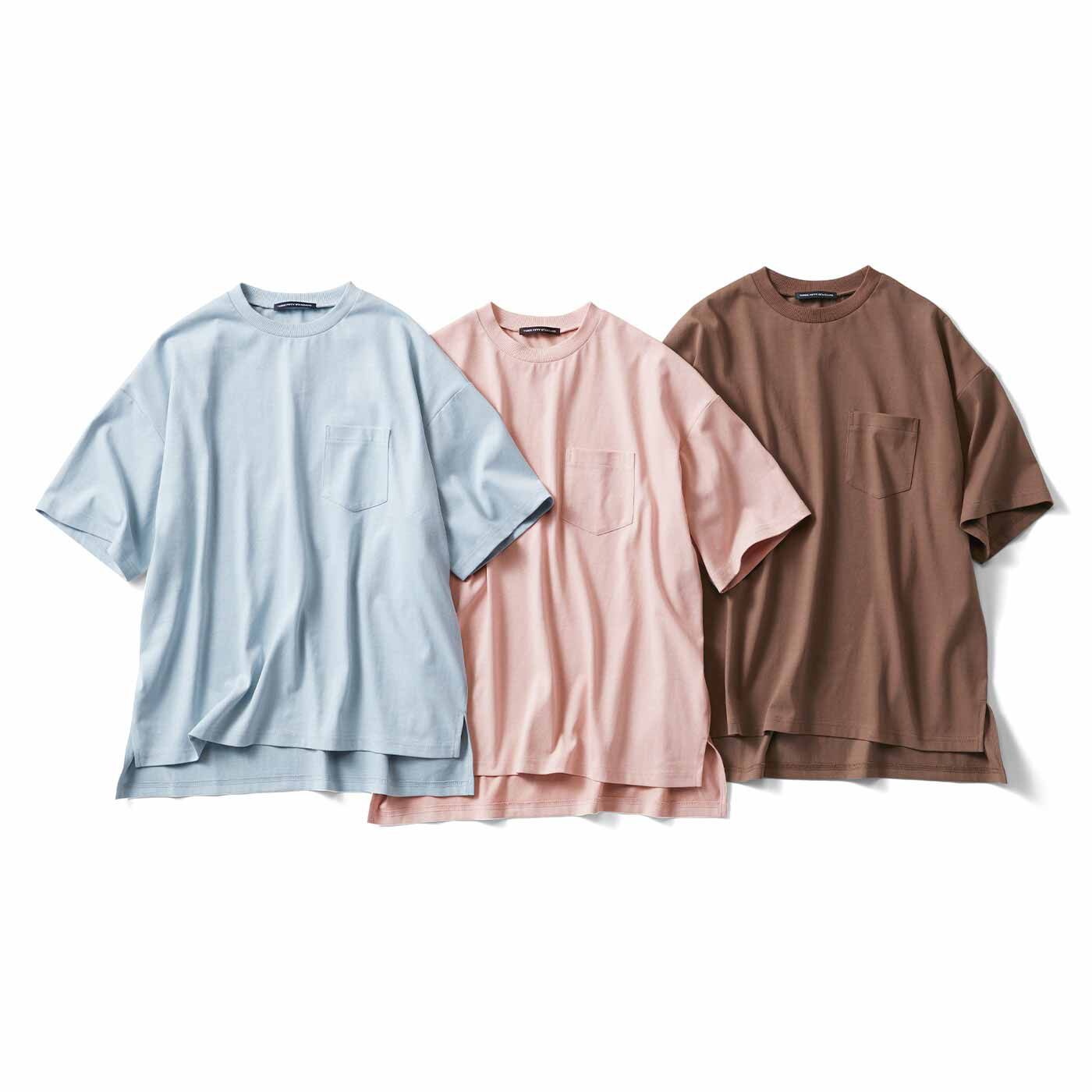 THREE FIFTY STANDARD 汗じみ軽減加工のゆるシルエットTシャツの会【送料無料】
