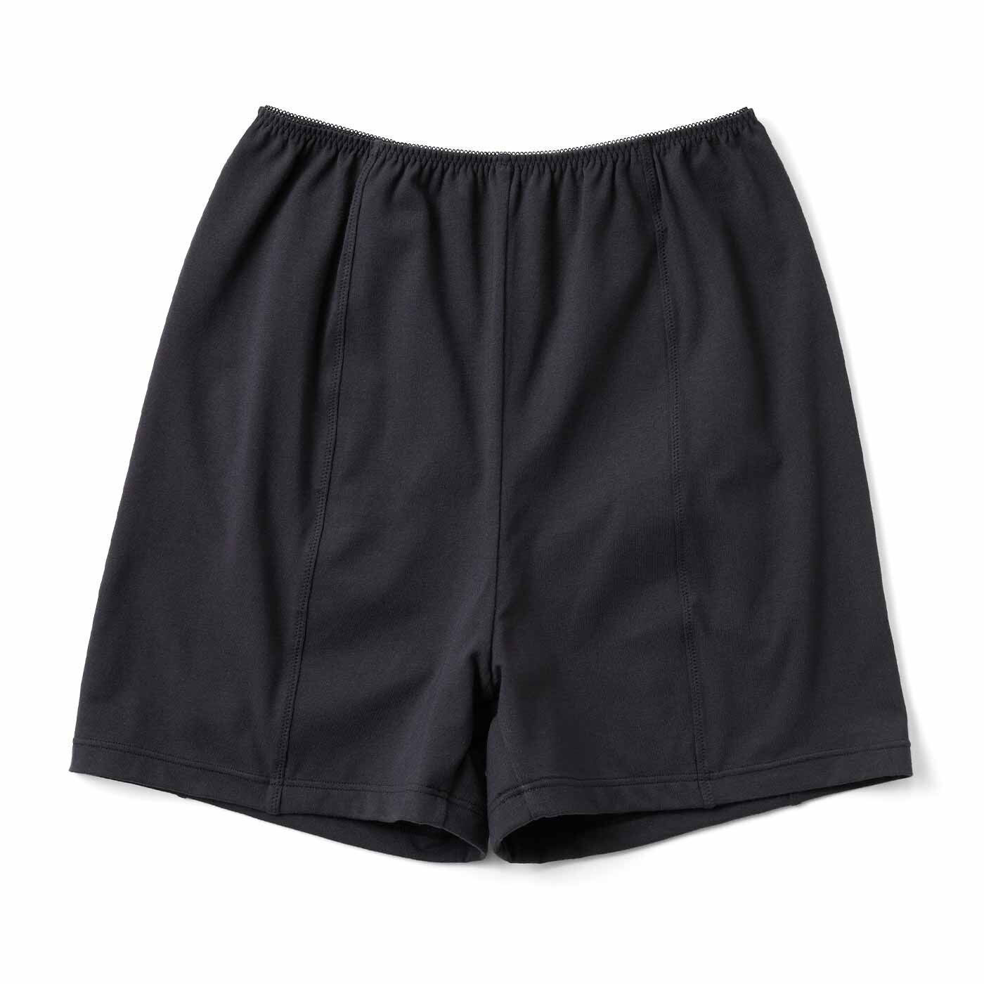 お守り代わりに使いたい お肌にうれしい綿混素材 防水ペチパンツ〈ブラック〉の会【送料無料】