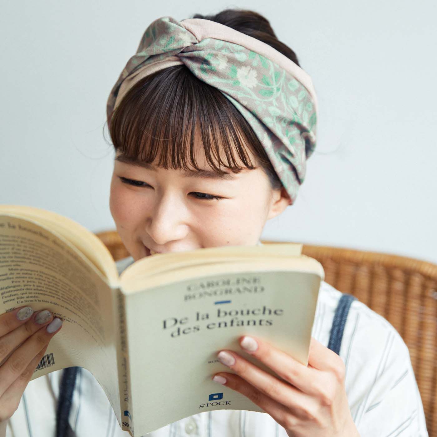 am&be アンティークフラワー リバーシブル吸水速乾ヘアターバンの会【送料: 450円+税】