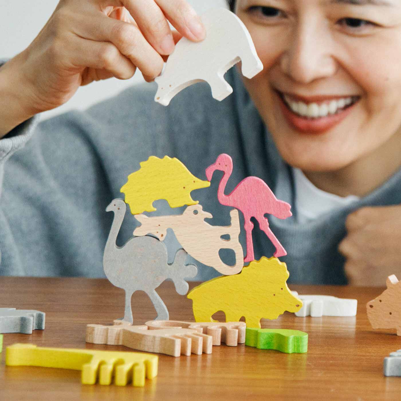ラミプリュス 大人も子どももみんなで脳トレ 飾って楽しむ アニマル積み木の会【送料無料】