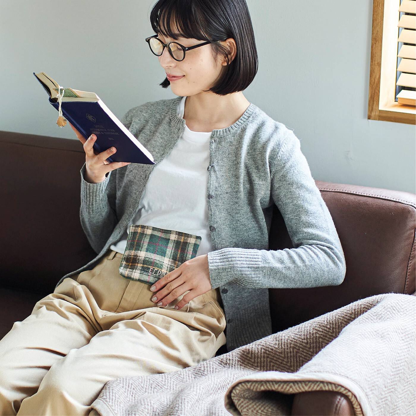 真綿づかいでじんわりあたたか へリンボーンチェックのまわたんぽ(R)カイロの会【送料: 450円+税】