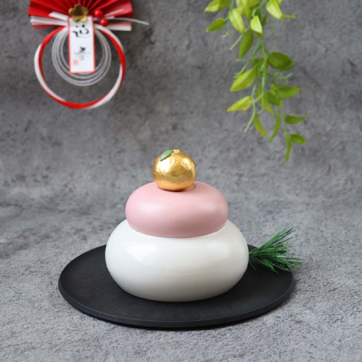 九谷焼鏡餅・金餅4個