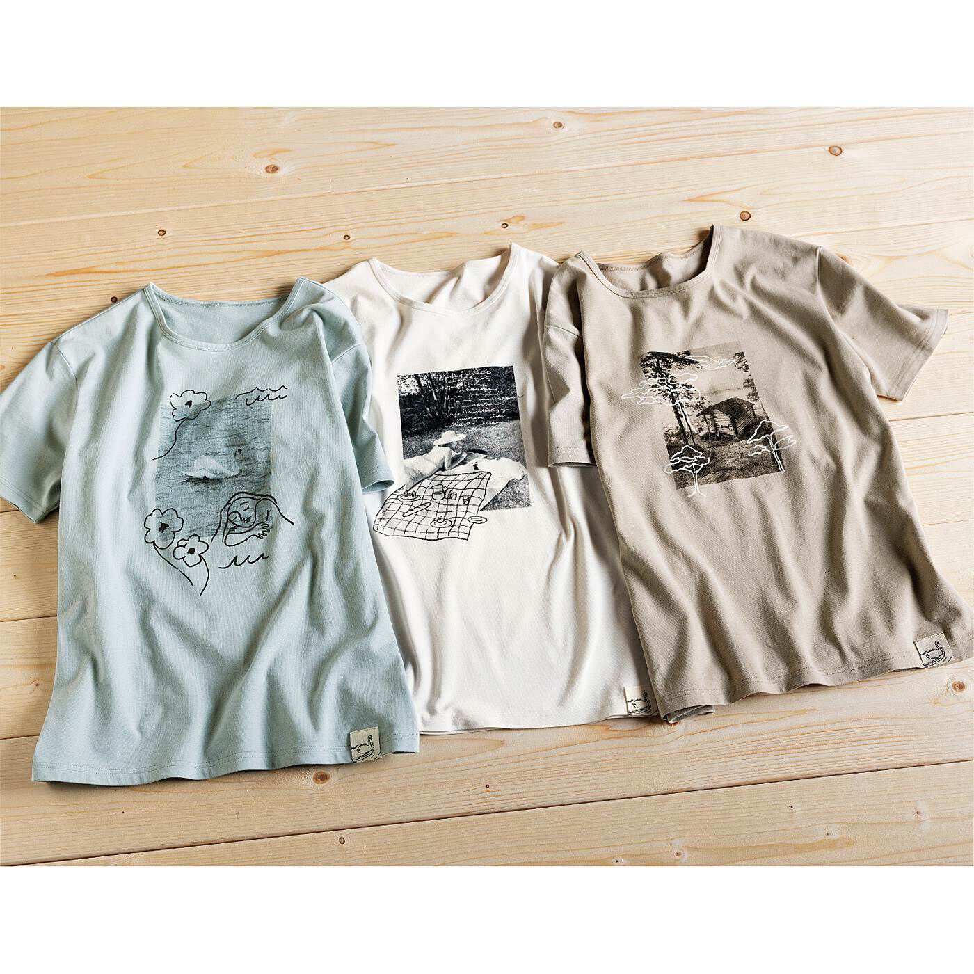 サーナ ヤ オッリ フィンランドの旅先から届く 絵はがきみたいなフォトプリントTシャツの会【送料無料】