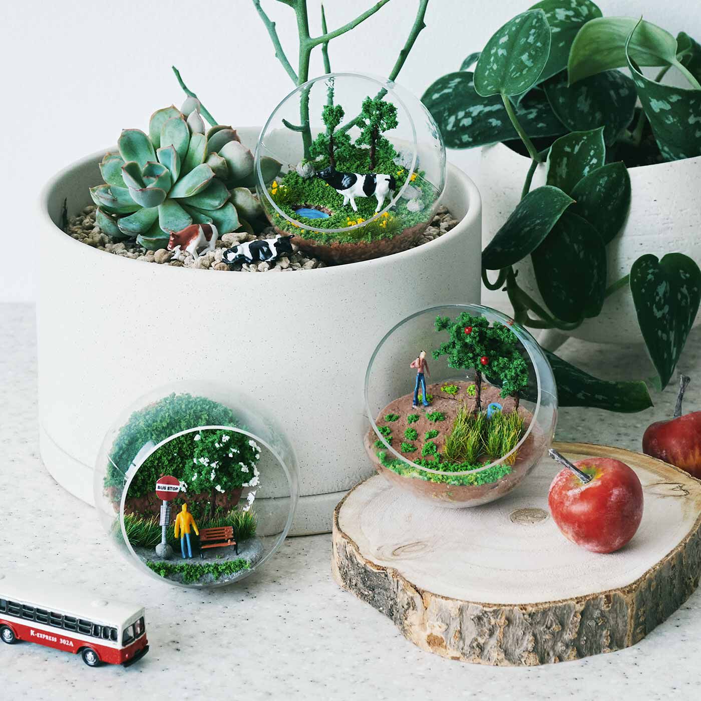 手のひらサイズの小さなオアシス 草木の模型パーツで作るジオラマテラリウムの会【送料: 450円+税】