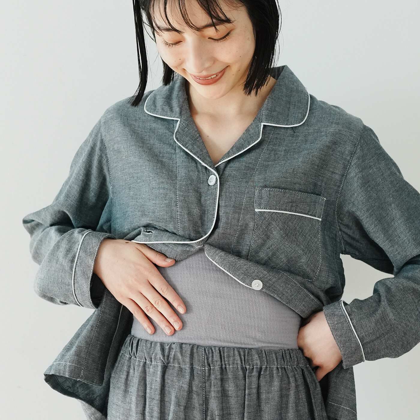 クーフゥ アウターにひびきにくく刺激が少ない肌当たり 表綿・裏シルクの接結ボディーウォ―マーの会【送料: 450円+税】