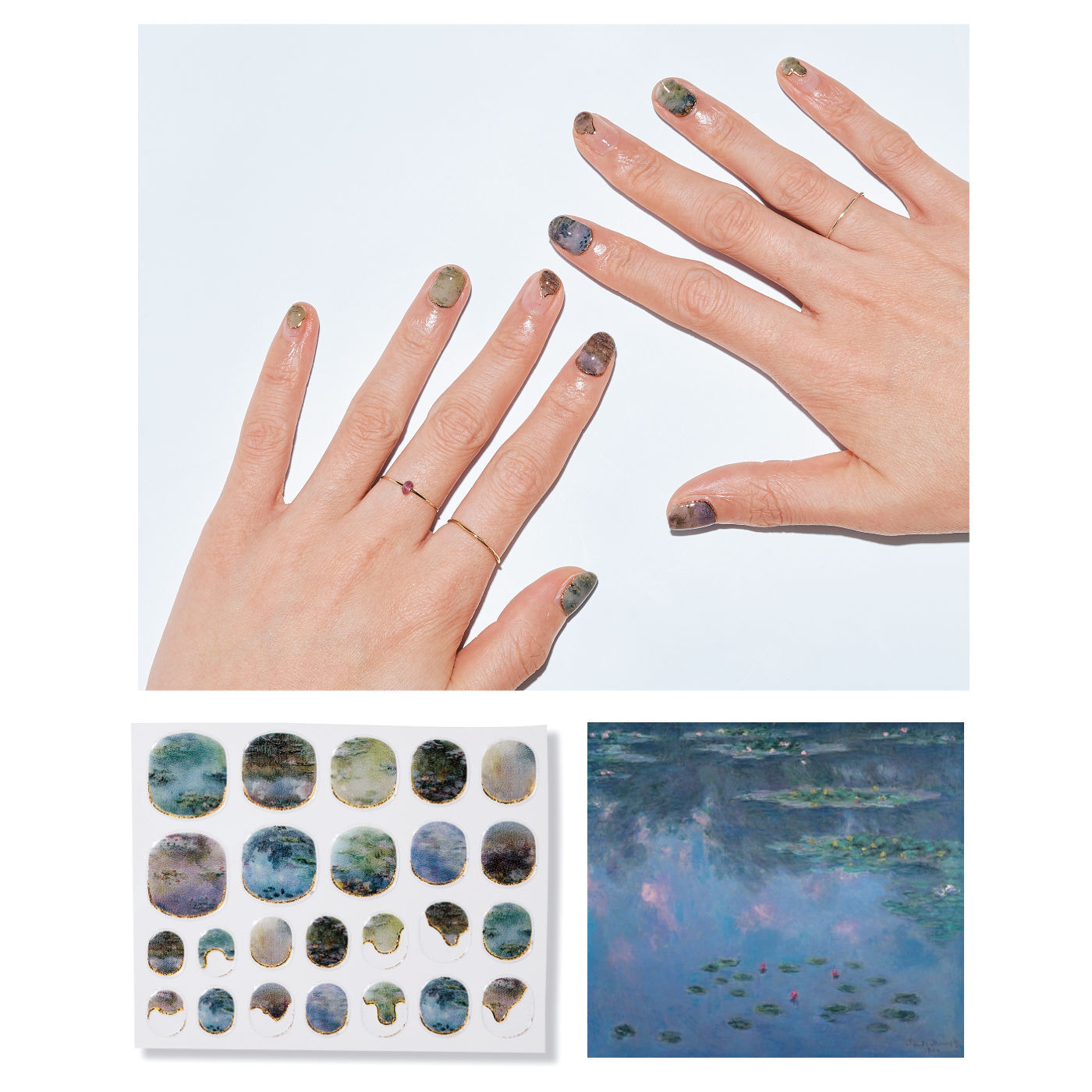 MEDE19F モネの世界をまとうネイルシールの会【送料: 450円+税】