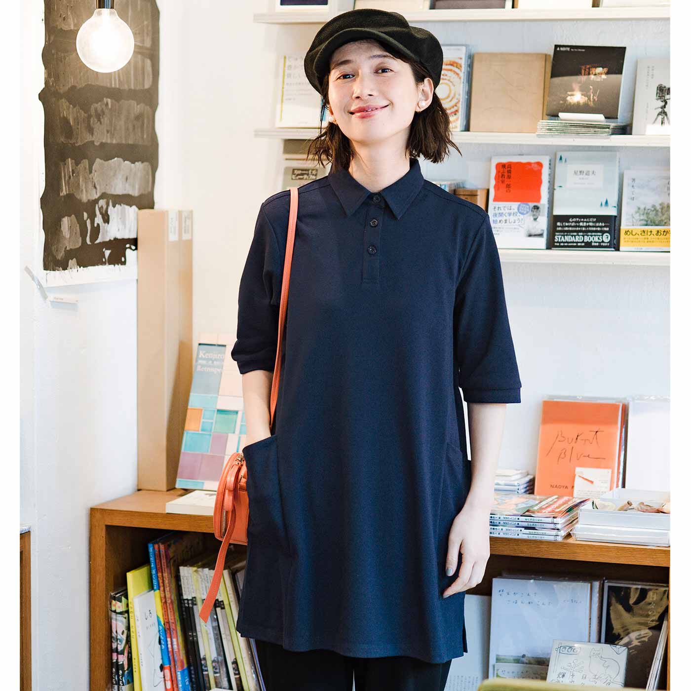 フラウグラット すっきりきれい見え 大人の上品かのこポロチュニック〈吸水速乾〉の会【送料無料】