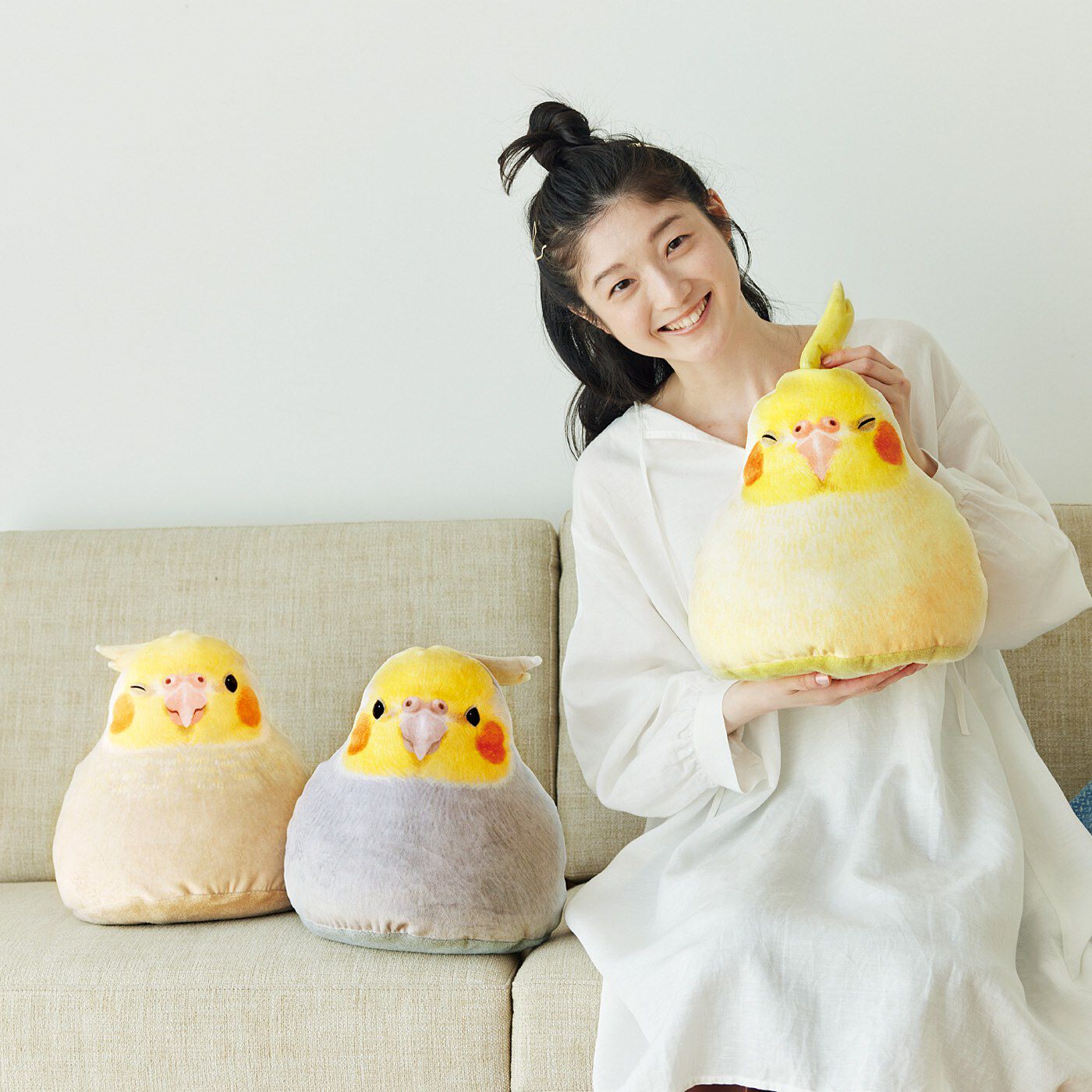 YOU+MORE!×小鳥部 もっちりかわいい ふっくらオカメインコクッションの会【送料無料】
