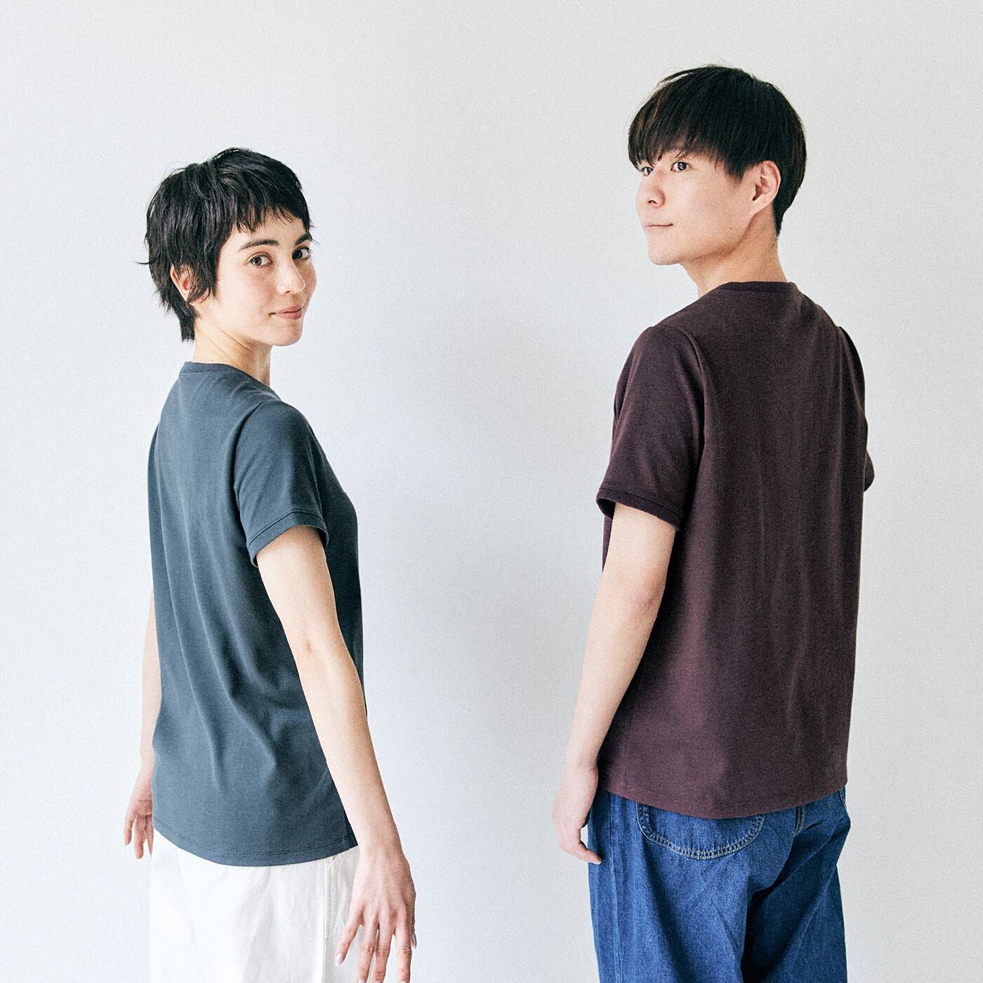 着けるだけ背筋ピン! 肩甲骨意識で姿勢整う ユニセックスで着られる ヨガ気分Tシャツ〈アースカラー〉の会【送料無料】
