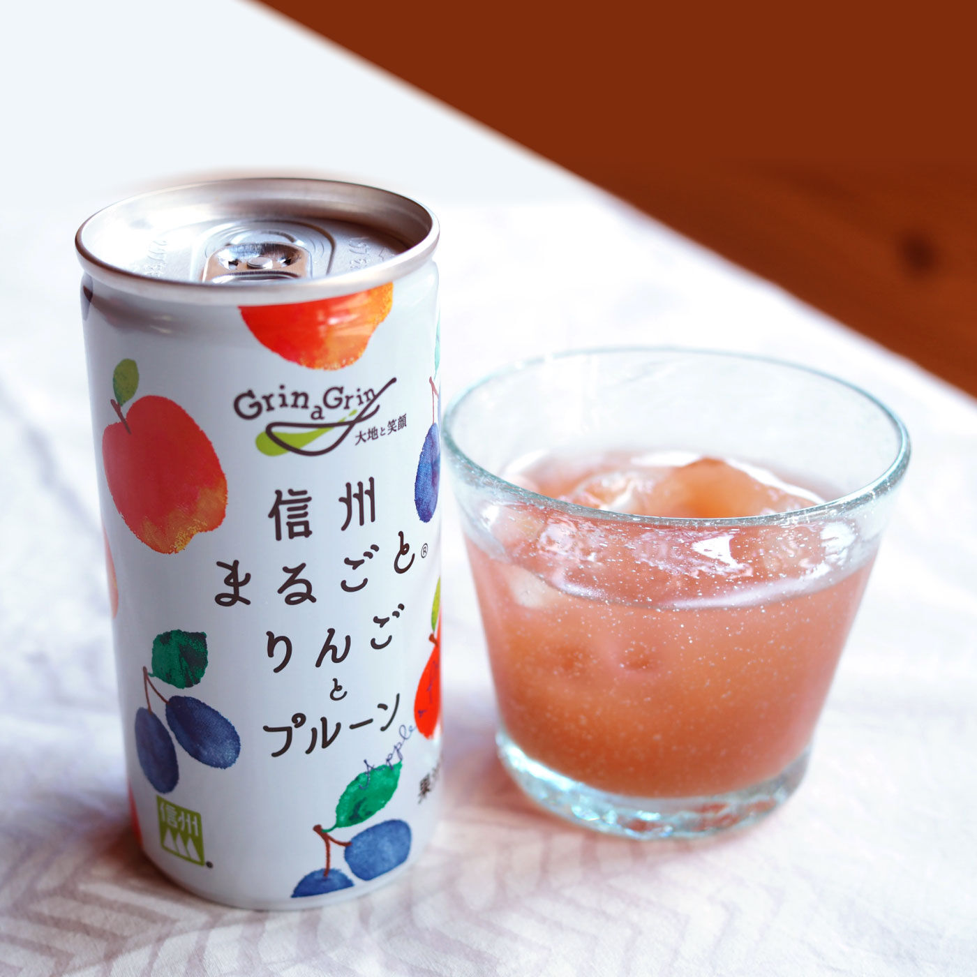 純農 ストレートに美味しい! 信州まるごとりんごとプルーンジュース6本セットの会【送料: 450円+税】