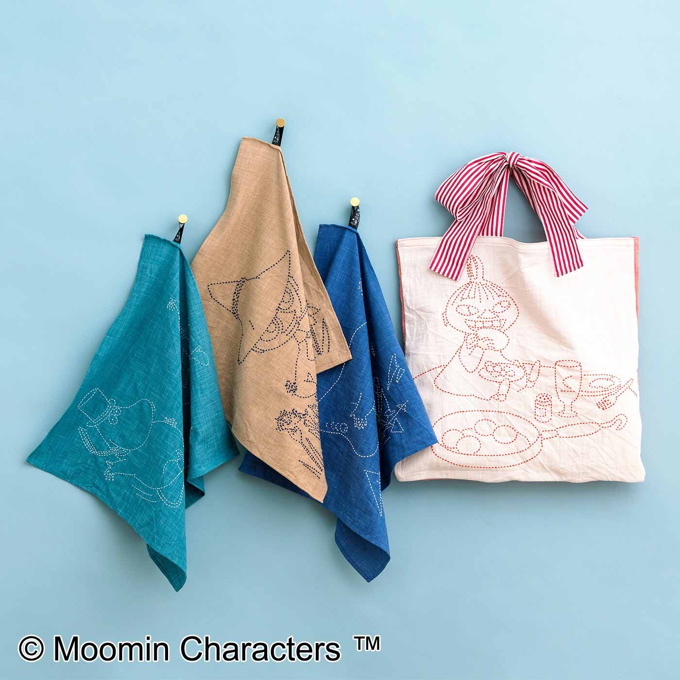 ムーミン×クチュリエ ちくちく刺すだけ キャラクター刺し子クロスの会【送料: 450円+税】