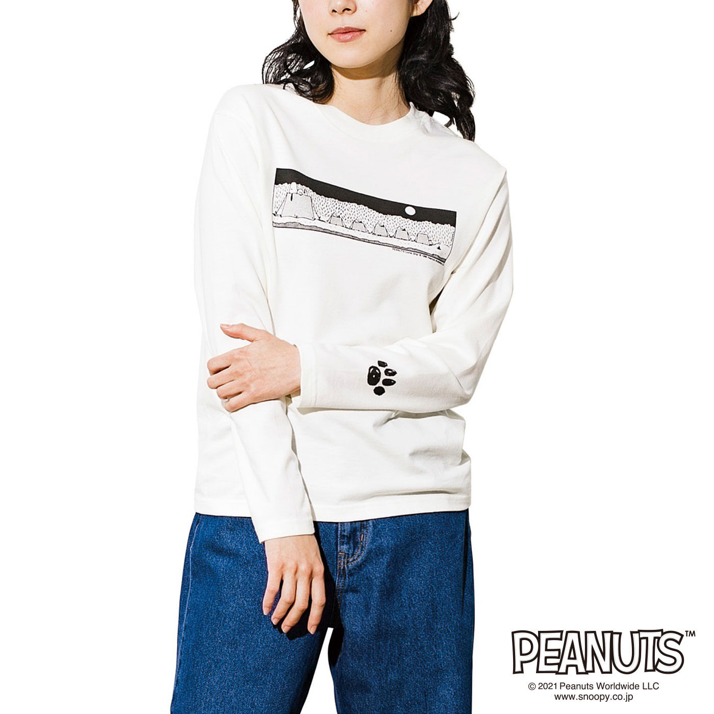 PEANUTS 1コマ漫画の長袖Tシャツの会【送料無料】
