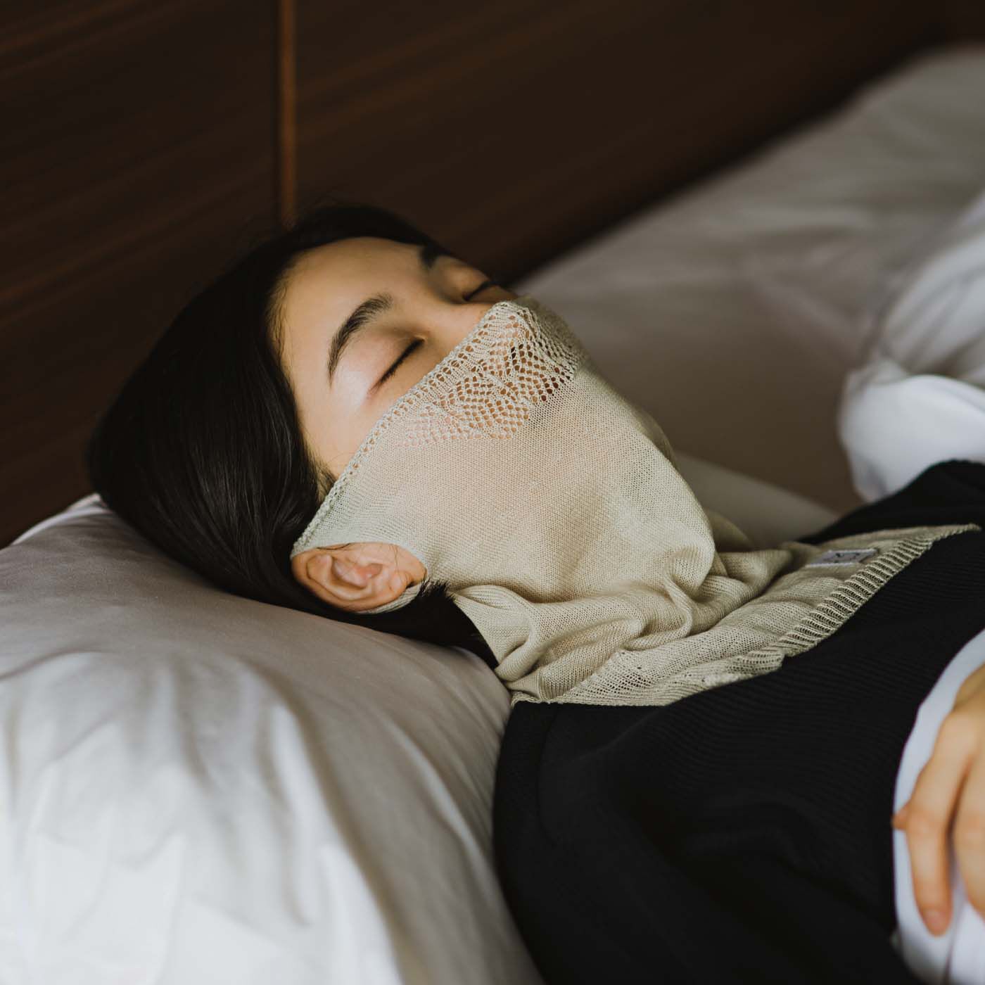 el: ment 快眠セラピスト・三橋先生監修 コットンシルク混のフェイス&ネックカバーの会【送料: 450円+税】