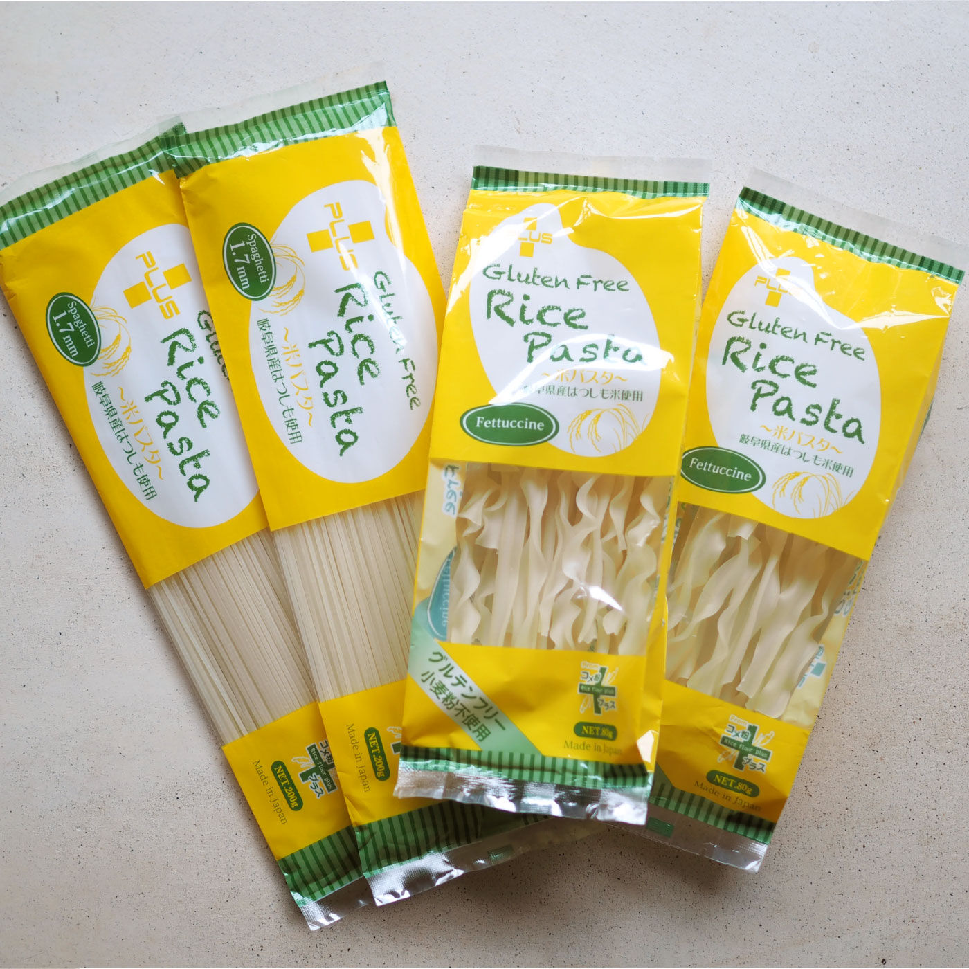 こだわりのおこめで作った グルテンフリー 米粉パスタセット(スパゲッティ&フェットゥッチーネ)の会【送料: 450円+税】